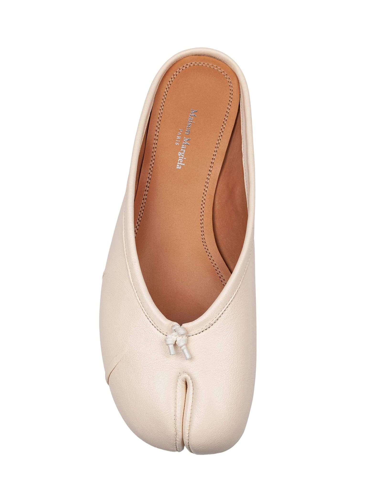 MAISON MARGIELA BALLERINA MULE IN MILK COLOR LEATHER