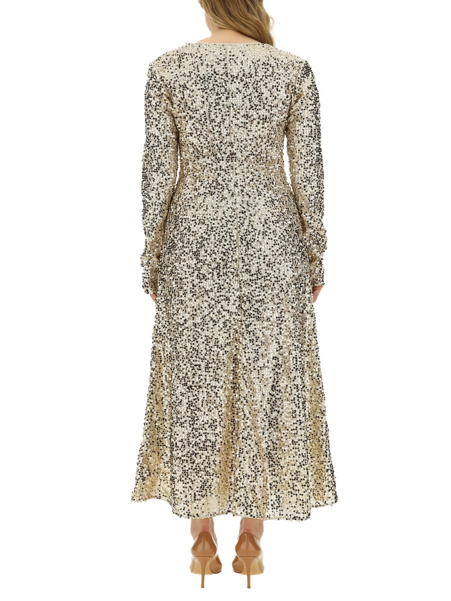 Shop Rotate Birger Christensen Sequined Dress In Blue