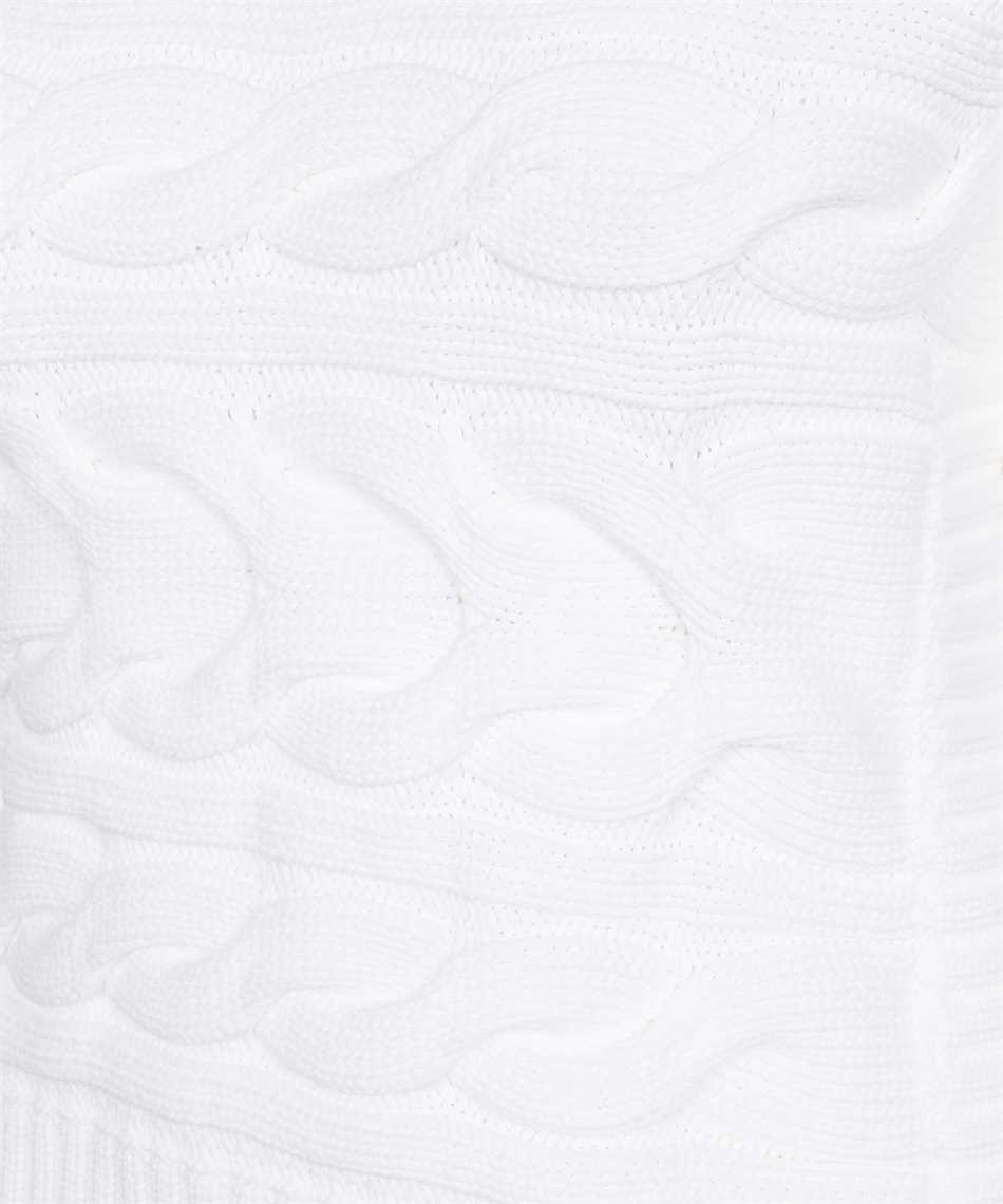 Max Mara Cable-knit Short-sleeve Sweater In White