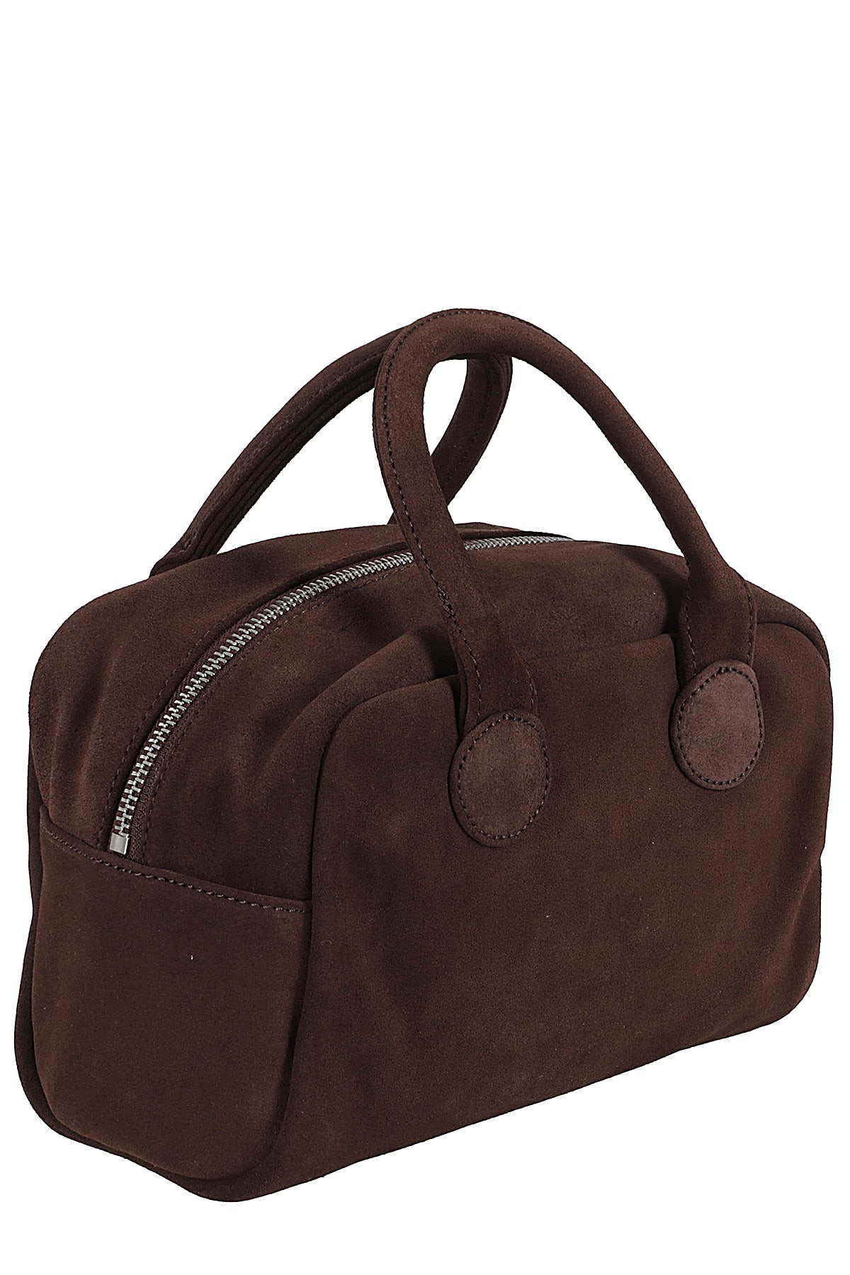 Shop Marge Sherwood Soft Bowling Bag In Choco Brown Suede