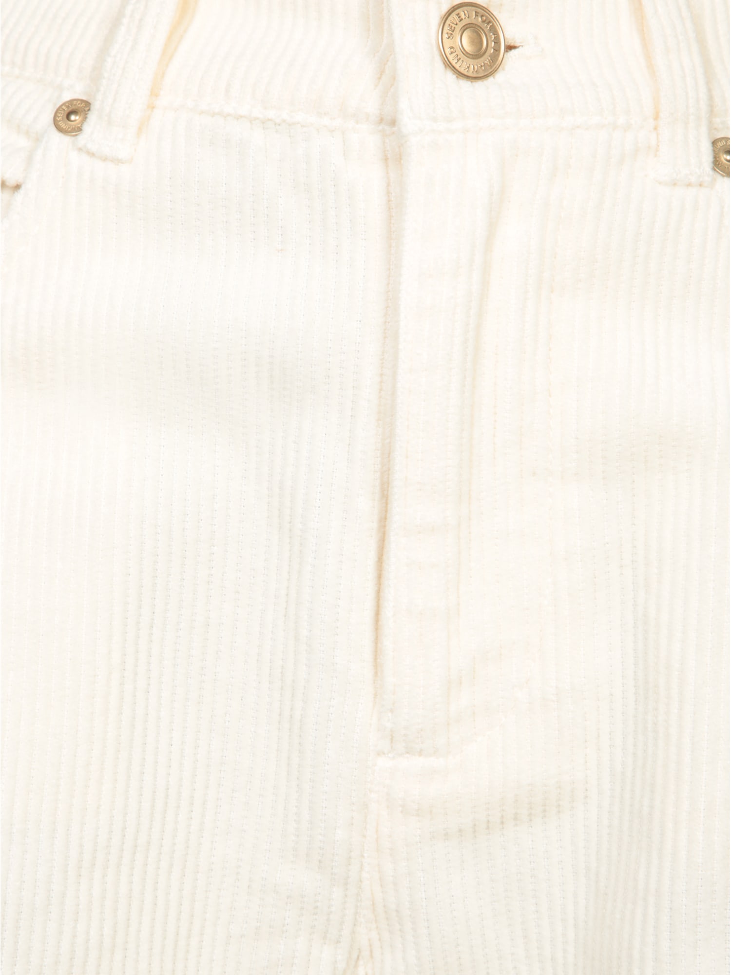 Shop 7 For All Mankind Tess White Corduroy Trousers