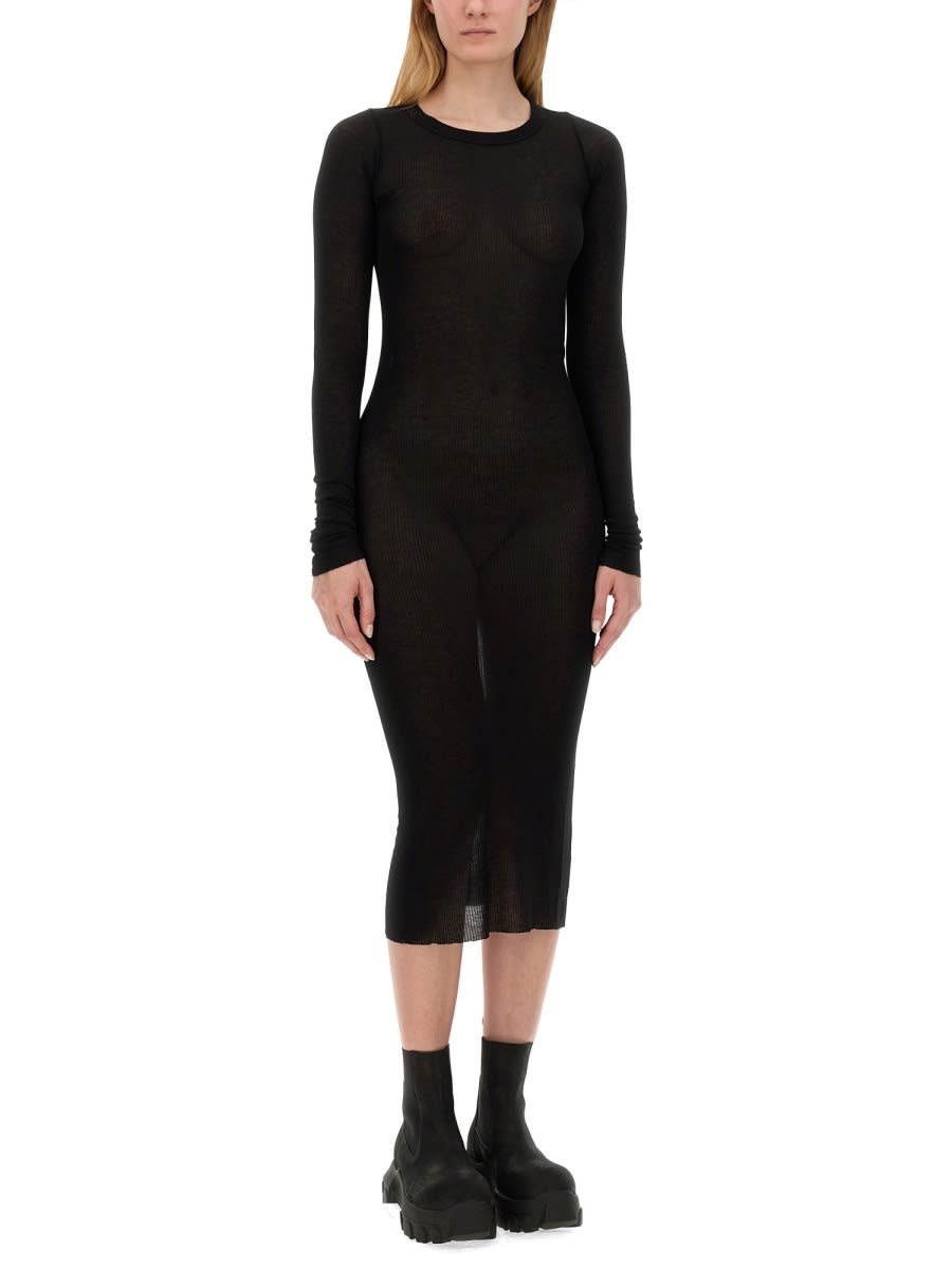 Shop Rick Owens Viscose Dress In Black