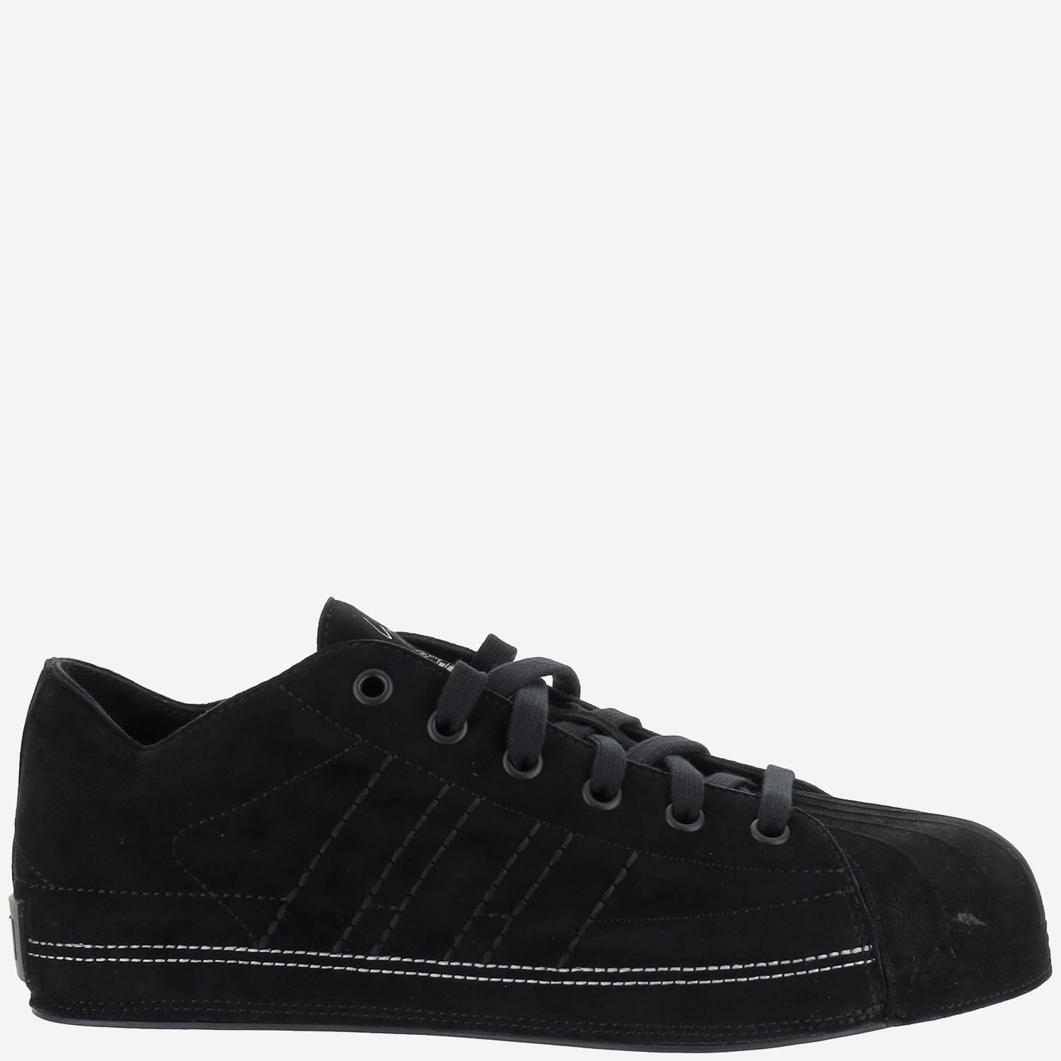 Y-3 Black Leather Nizzastar Lo Sneakers In Black