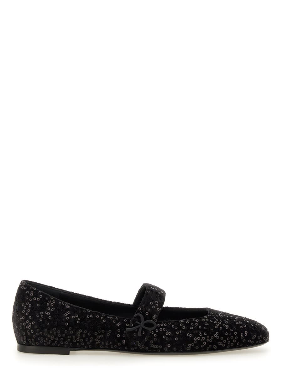 Shop Roberto Festa Ballerina With Rhinestones In Black