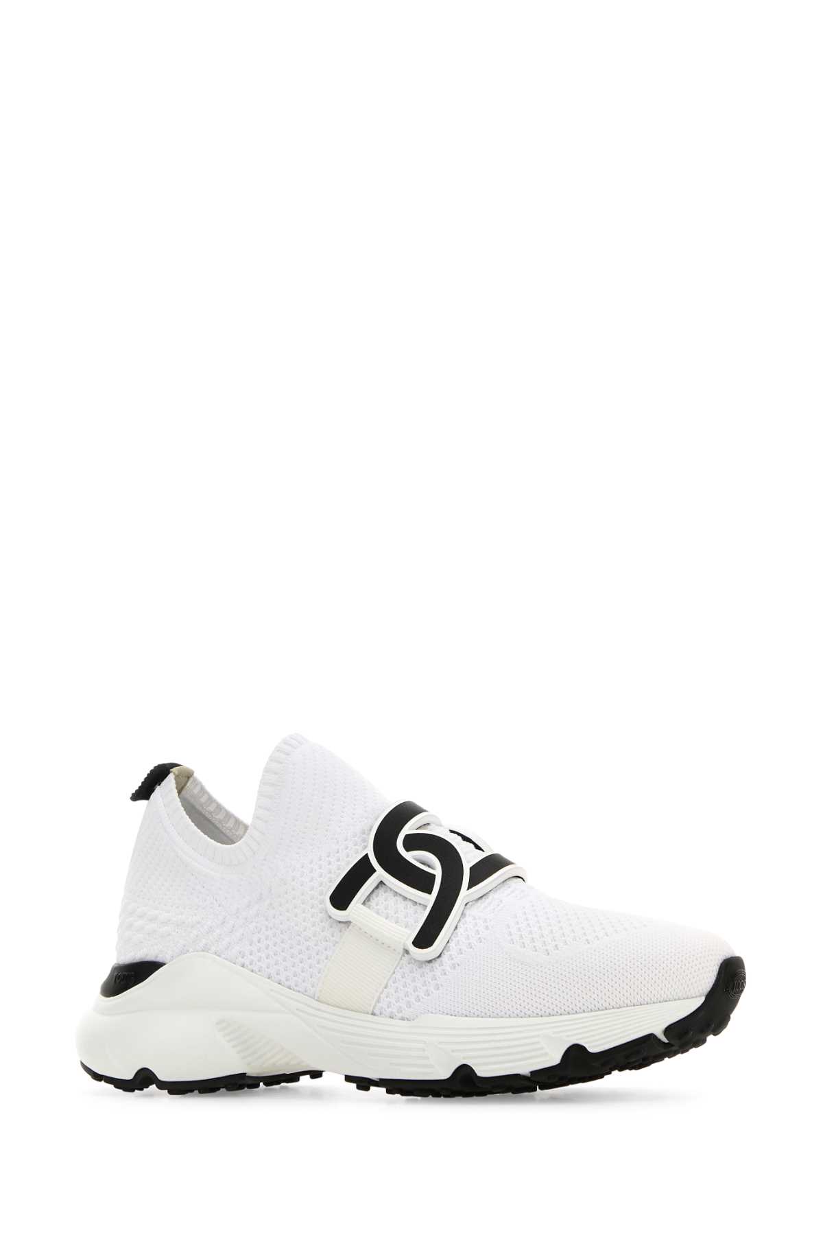 Tod's White Fabric Kate Slip Ons In Bianco