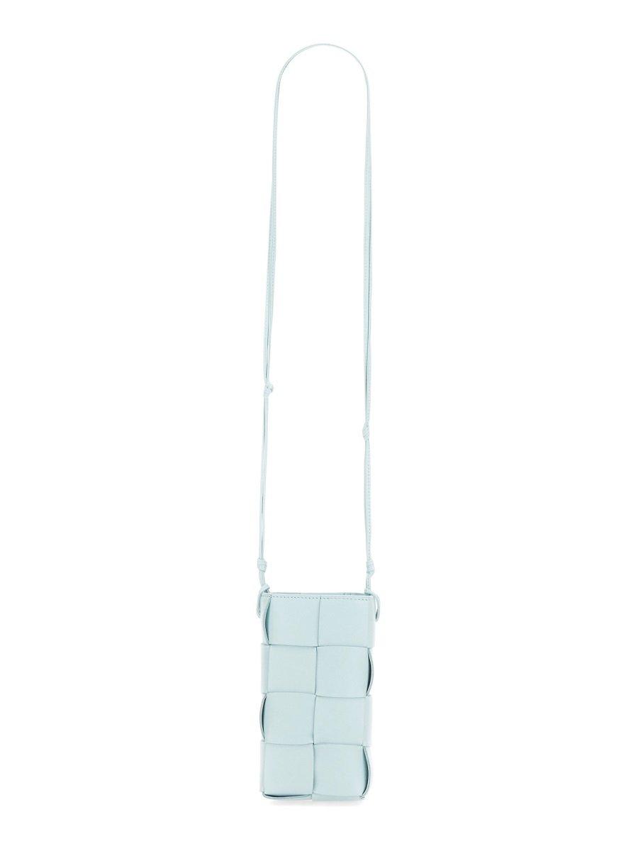 Shop Bottega Veneta Woven Strap Phone Case In Baby Blue