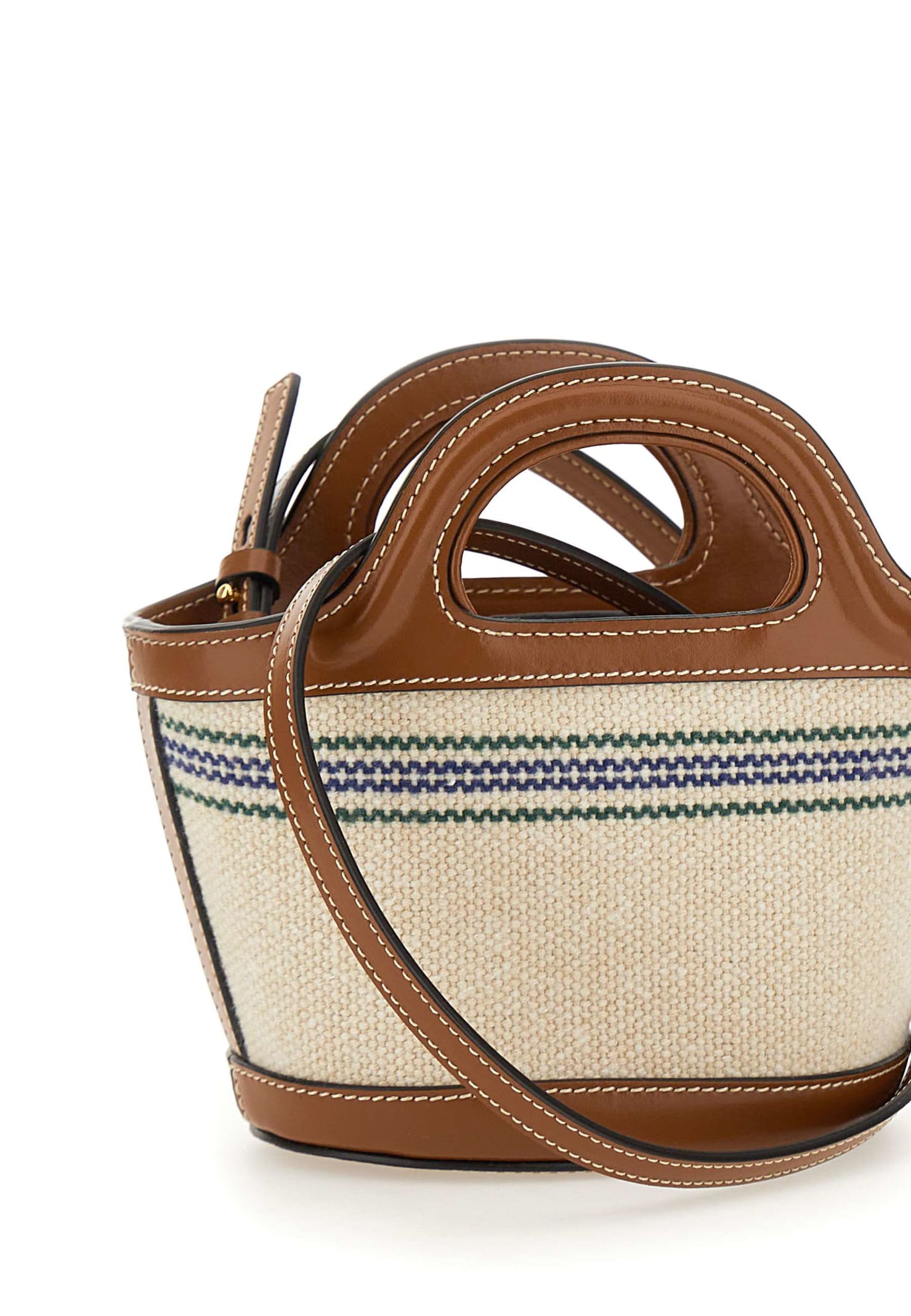 Shop Marni Tropicalia Bag In White/brown
