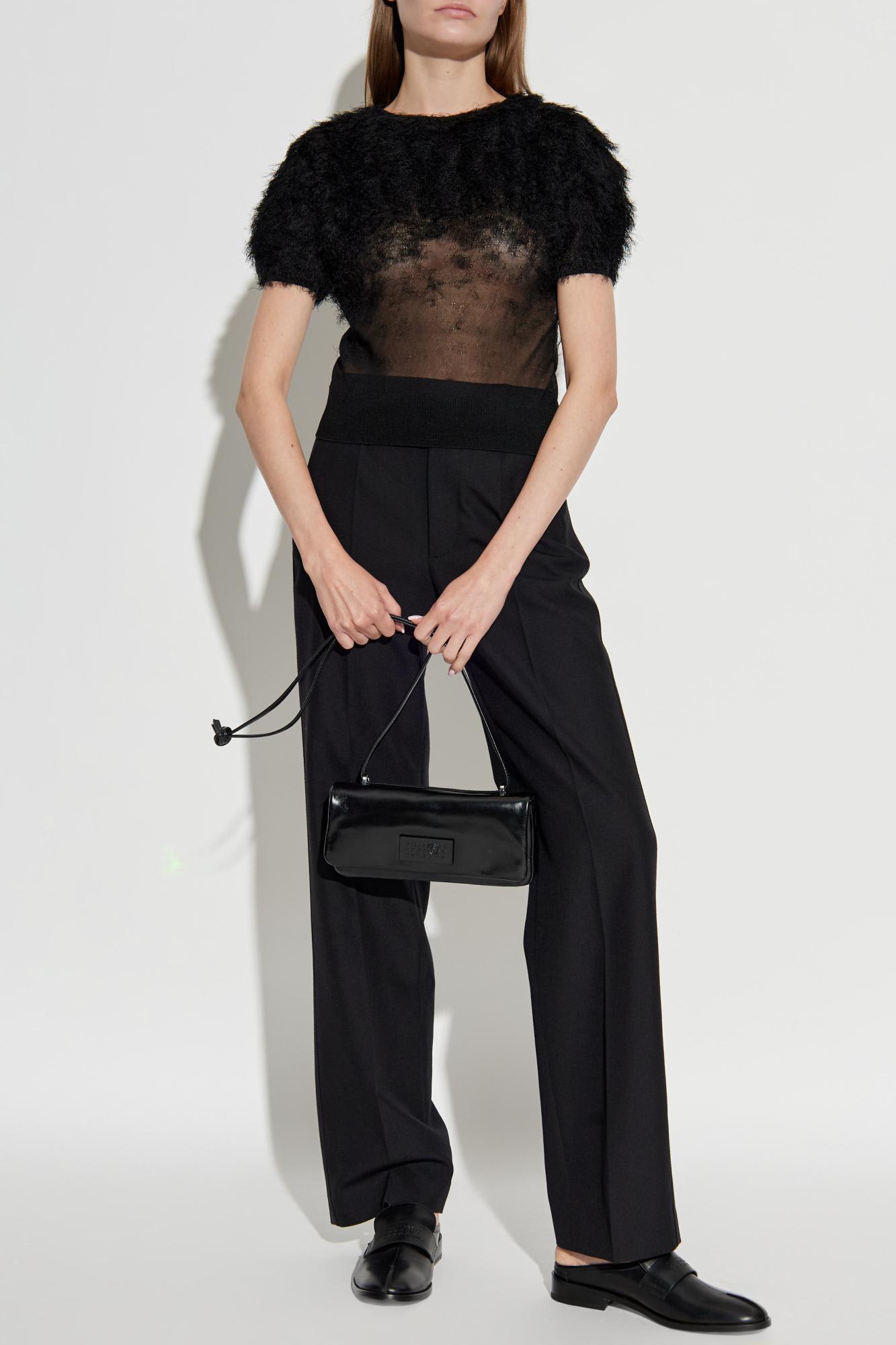 Mm6 Maison Margiela Pleated Trousers In Black
