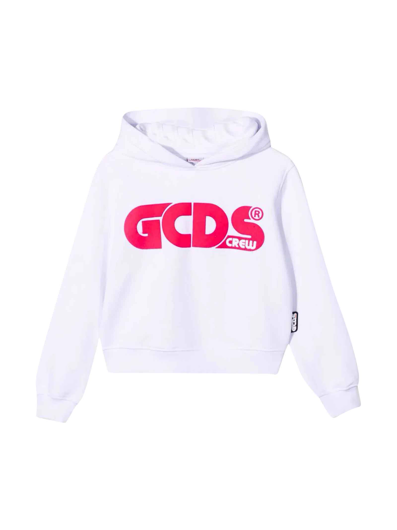 GCDS Mini White Girl Sweatshirt