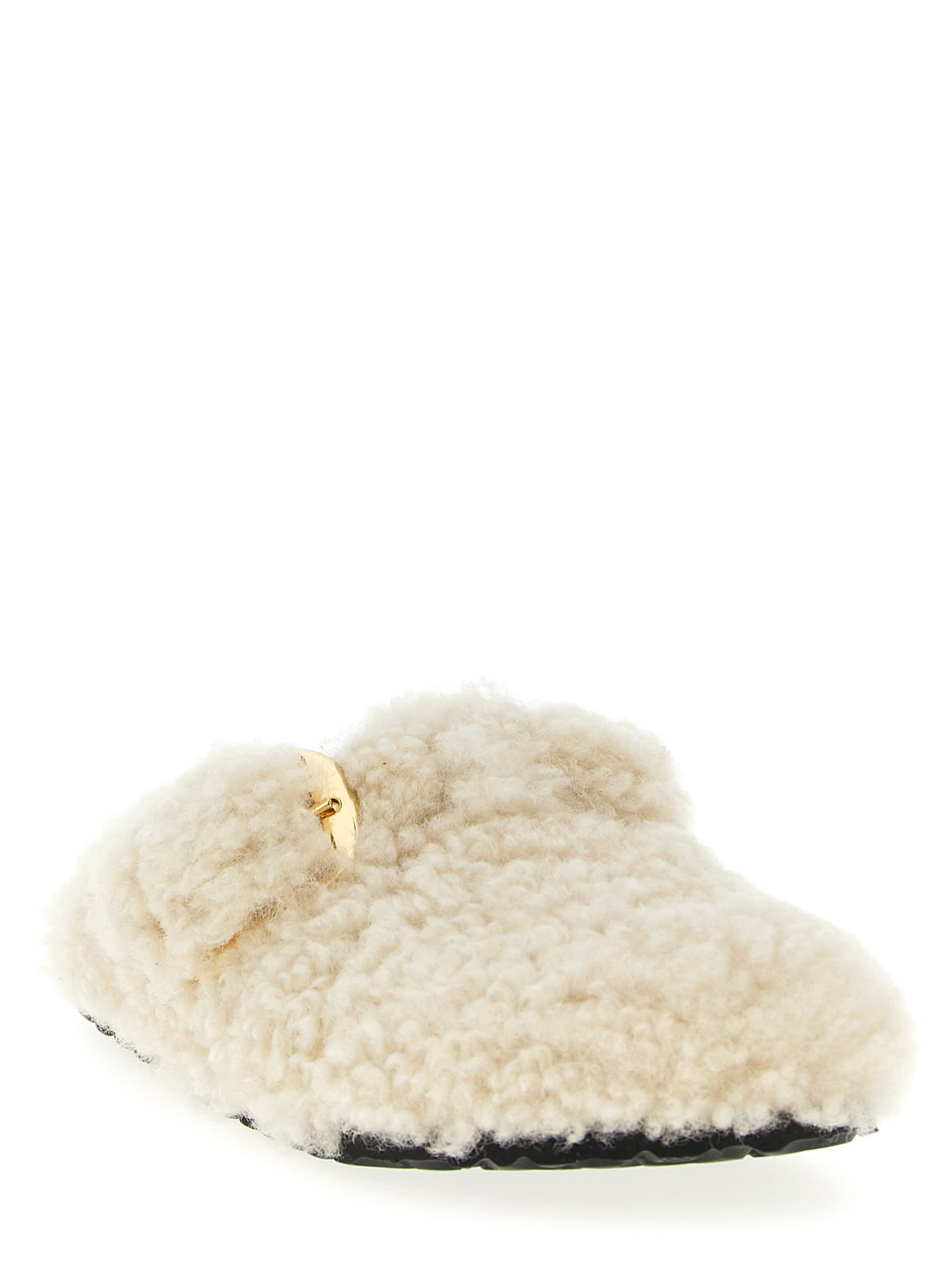 Birkenstock Mule Boston Big Buckle Shirring In Neutral