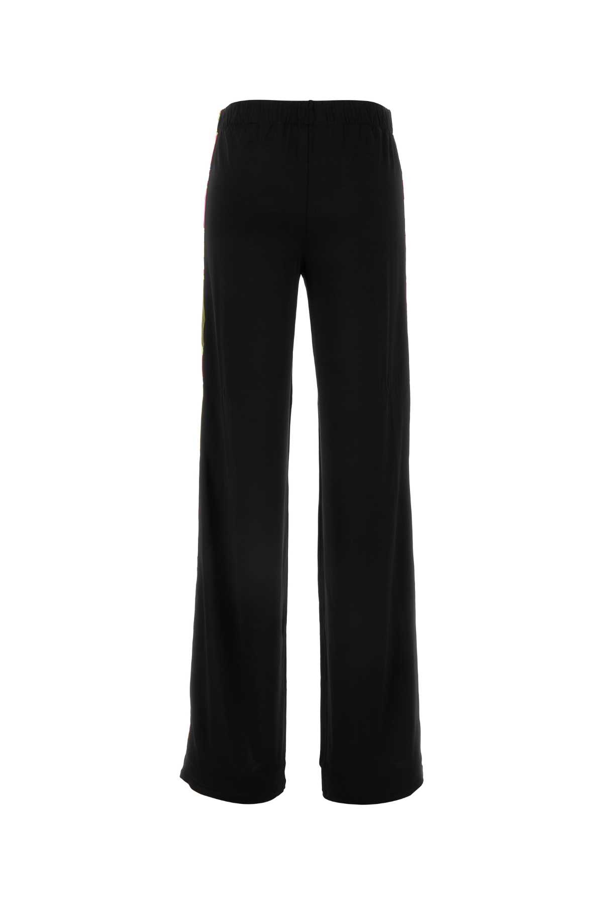 Shop Pucci Black Stretch Viscose Pant In Nero