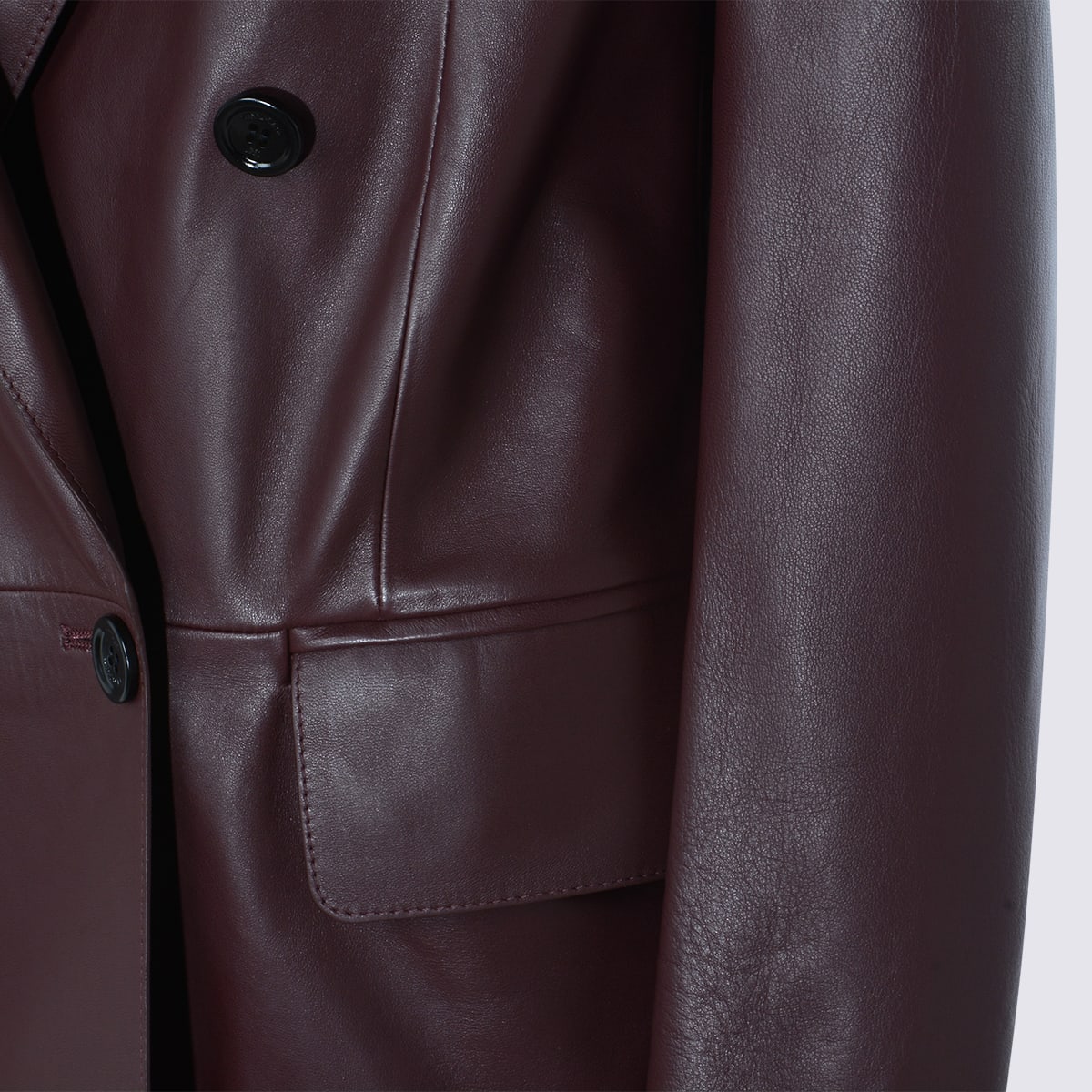 Max Mara Dark Brown Blazer In Red