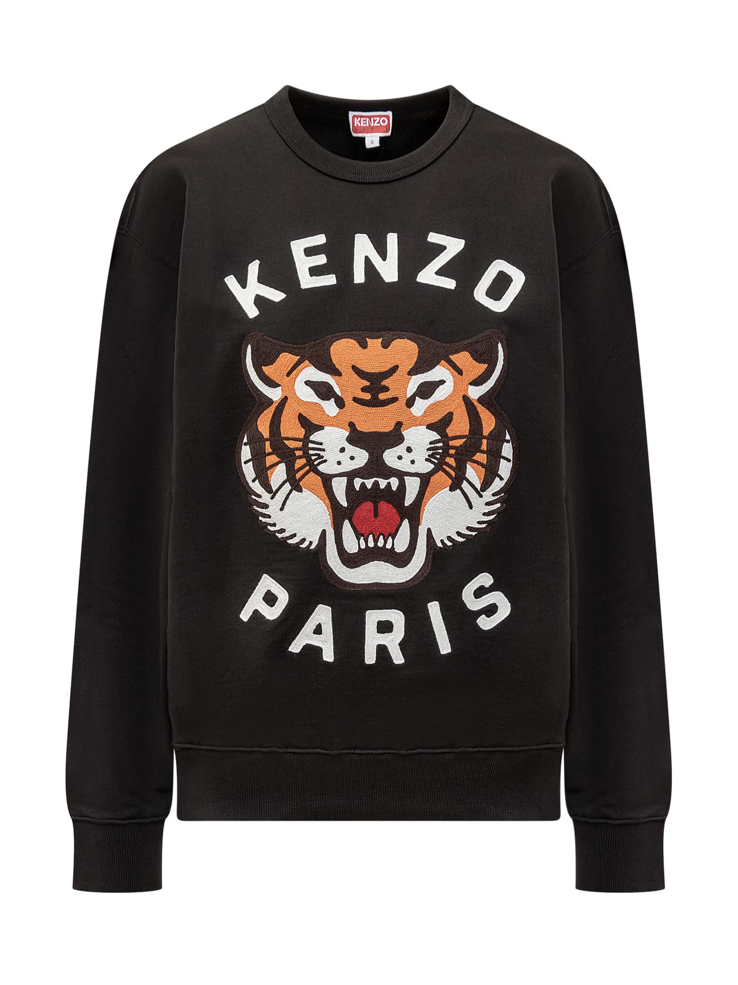 Shop Kenzo Sweatshirt With Tiger Logo In Black