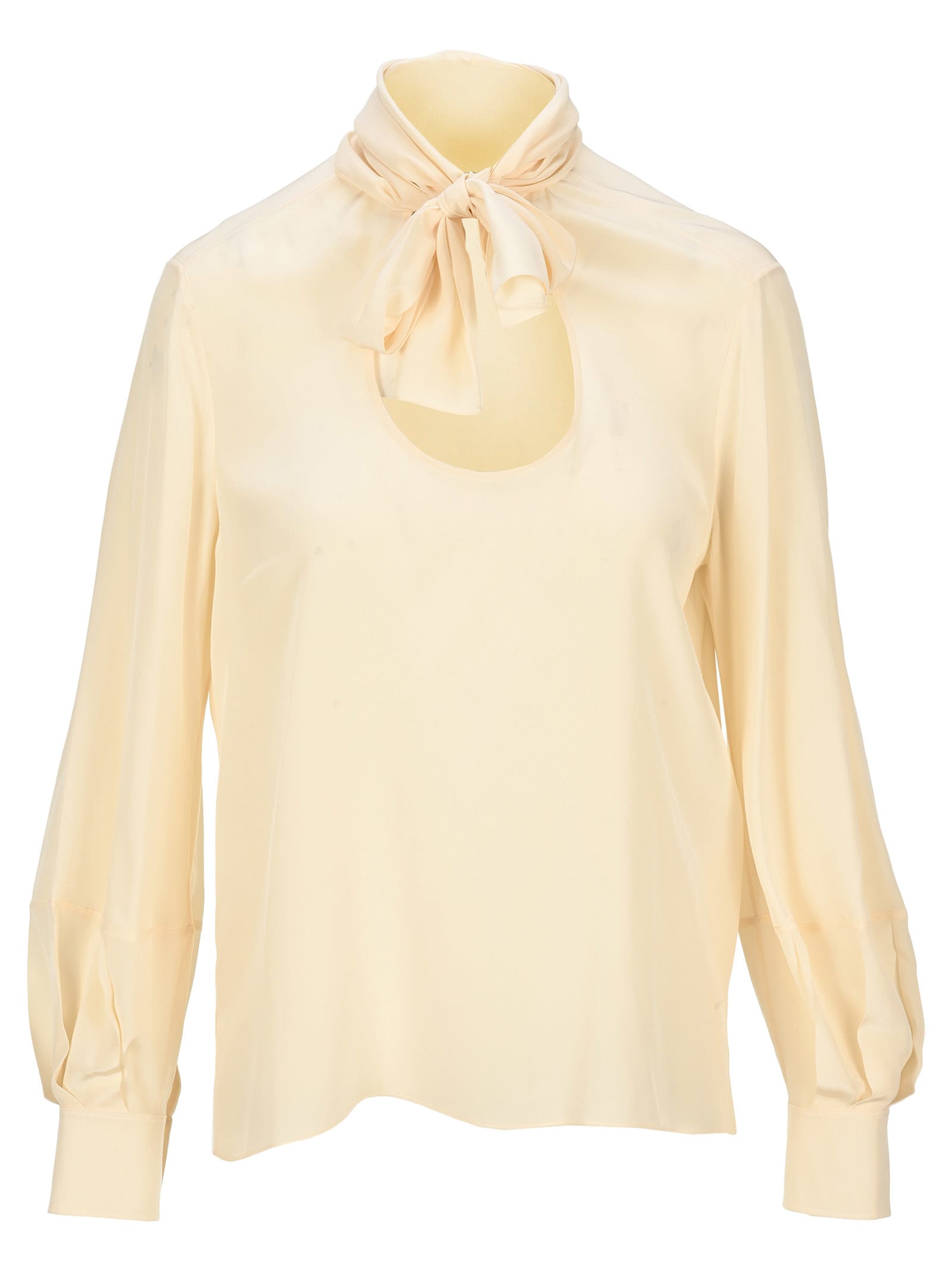 CHLOÉ CHLOE SCOOP NECK BLOUSE,11450538