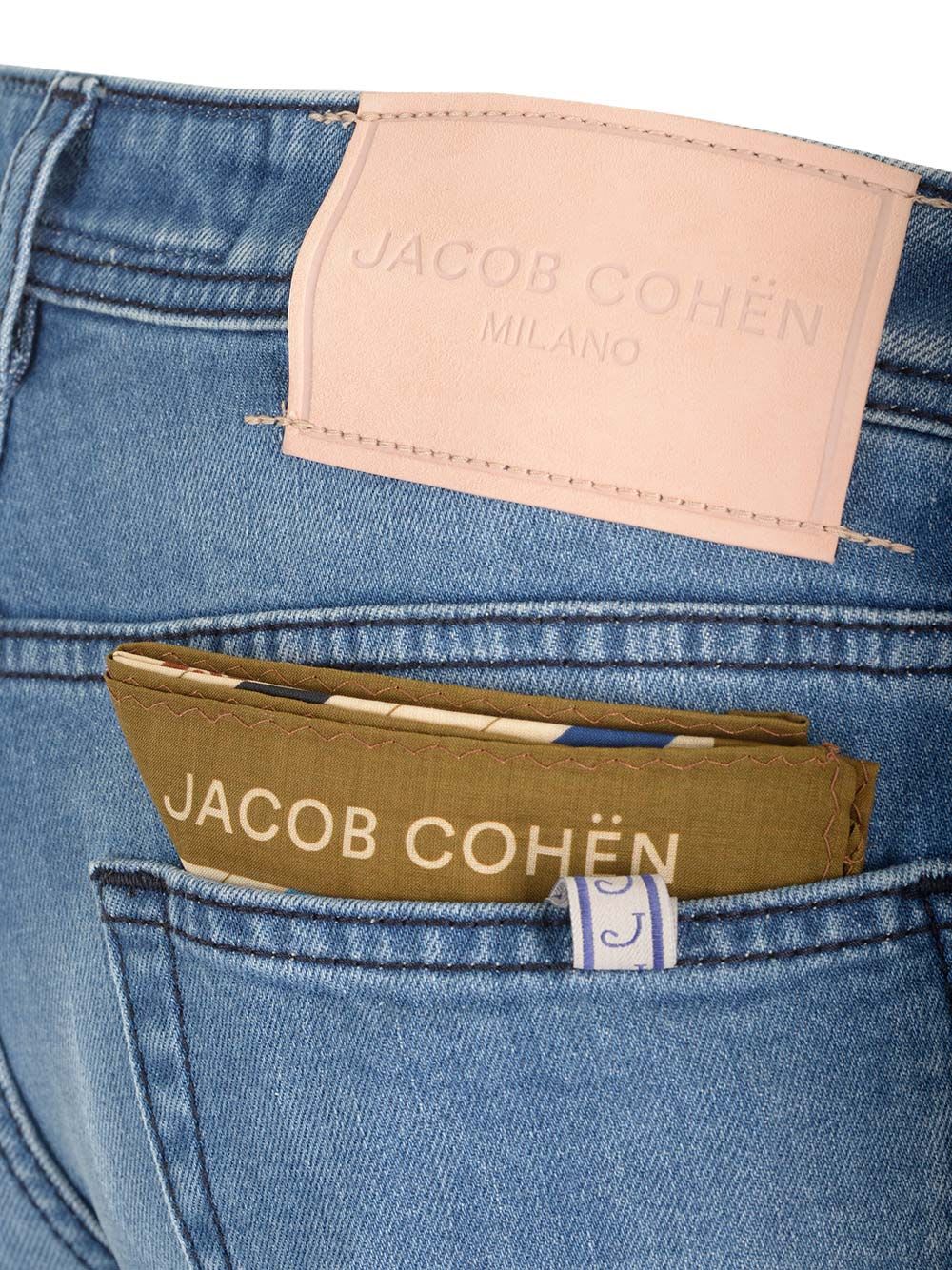 Shop Jacob Cohen Nick Slim Fit Jeans In Light Blue