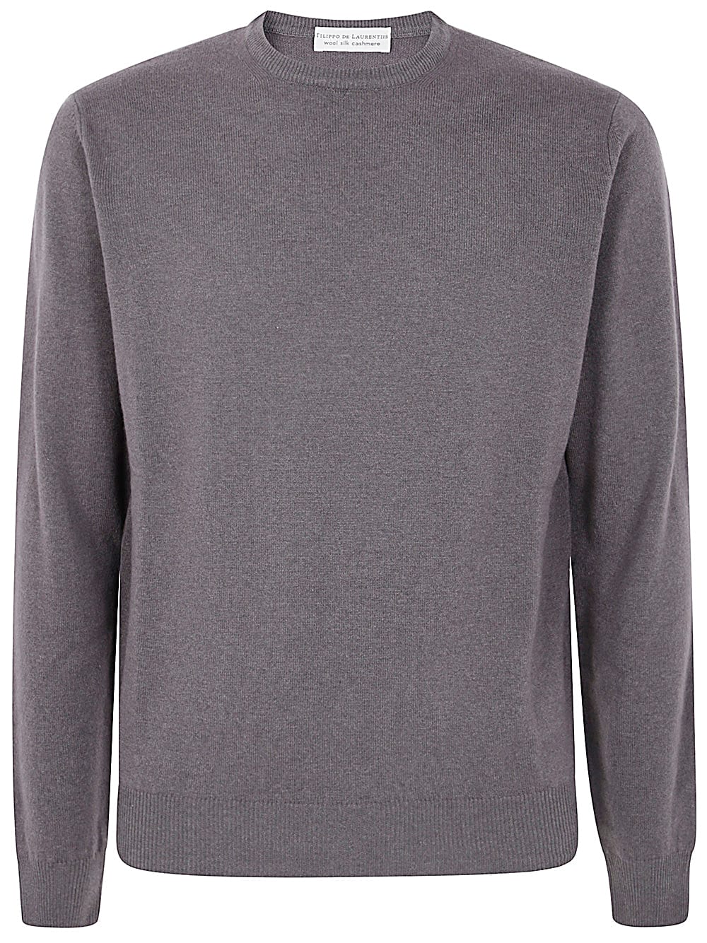 Shop Filippo De Laurentiis Long Sleeves Round Neck In Dove