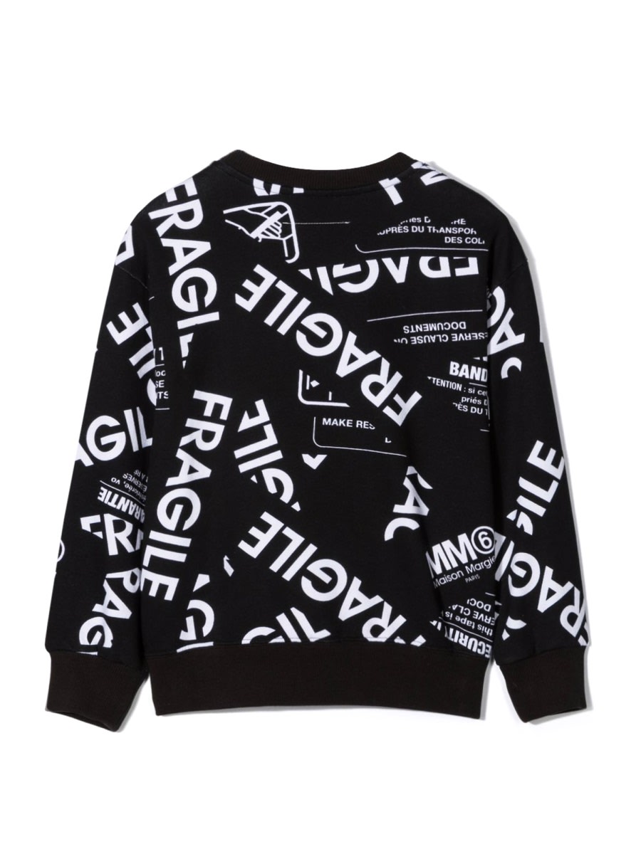 Mm6 Maison Margiela Felpa In Black