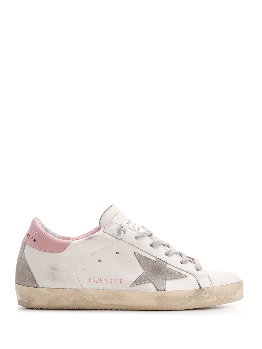 Golden Goose Super-star Leather Upper And Heel Suede Star And Spur Cream Sole In Multi