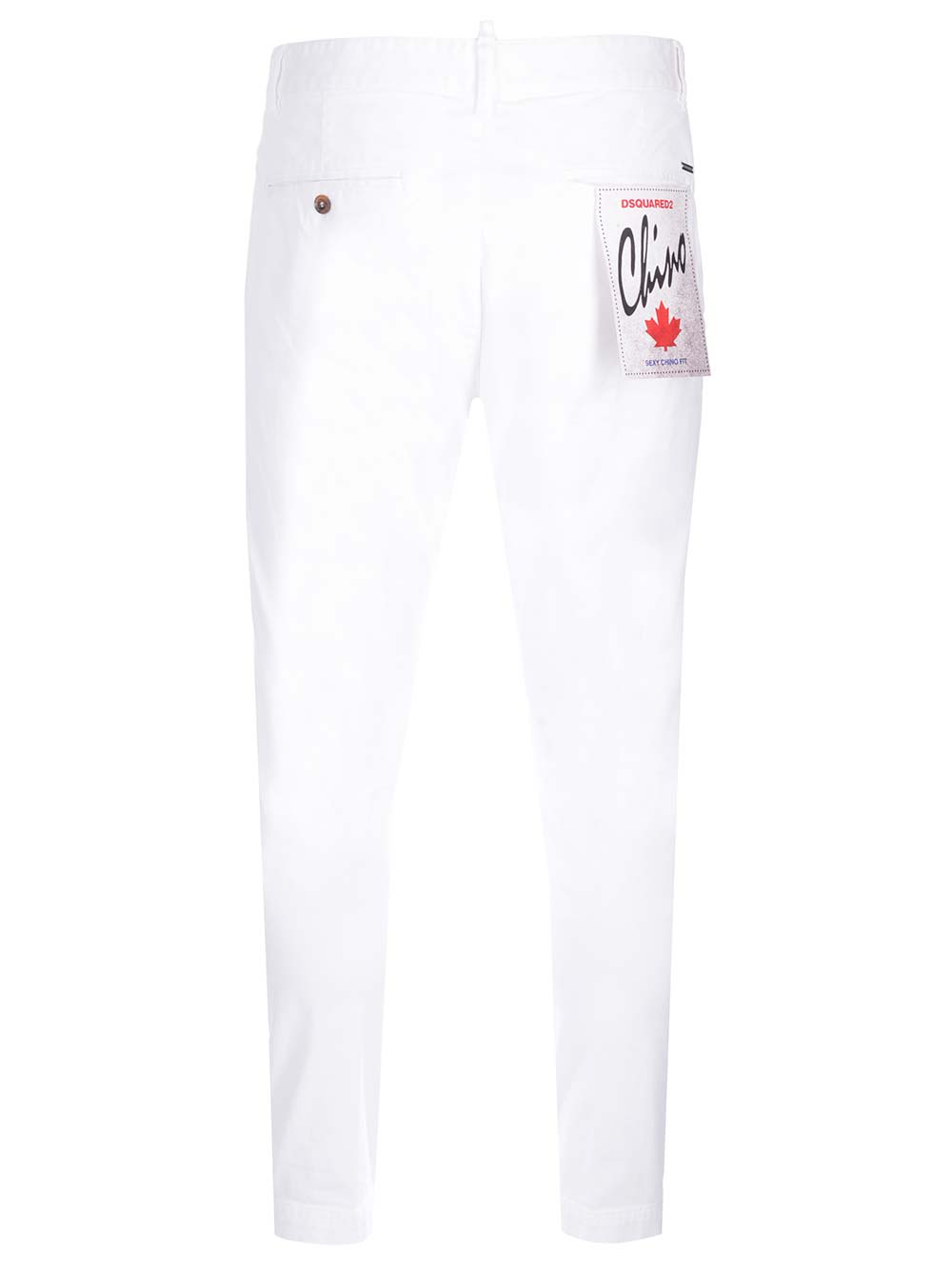 Shop Dsquared2 White Sexy Chino Trousers In Bianco