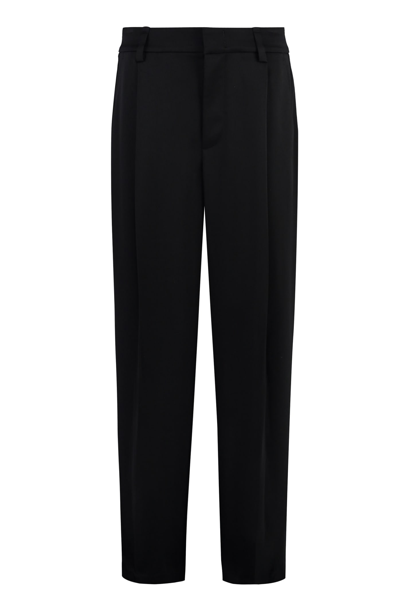 Shop Vince Satin Trousers In Blk Black