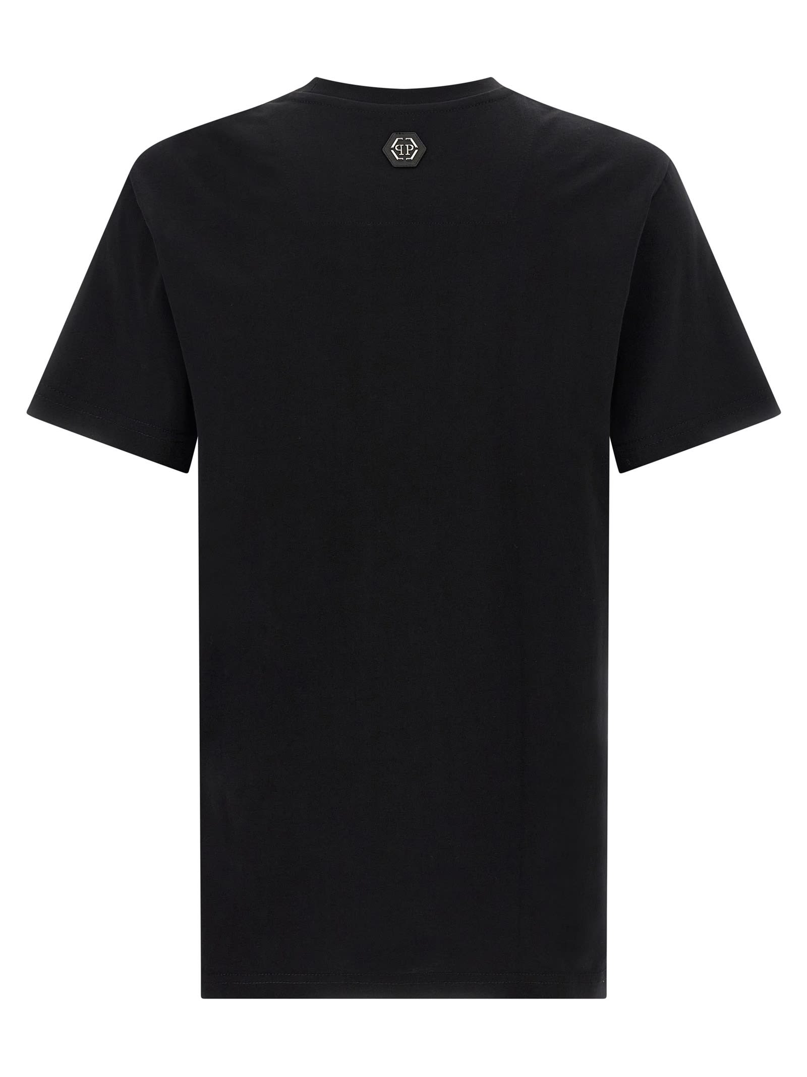 Philipp Plein Crew Neck T-shirt With Print In Black
