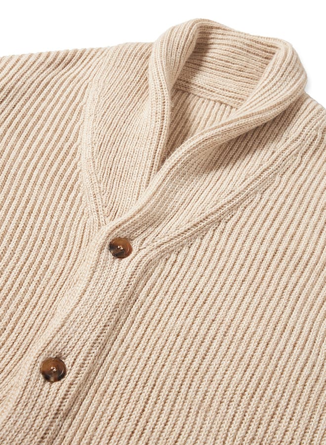 Shop Fortela Shawl Neck Cardigan In Cam