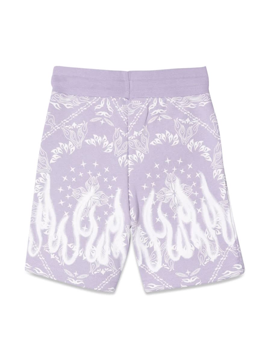 Shop Vision Of Super Lilac Shorts Kids With Bandana Print