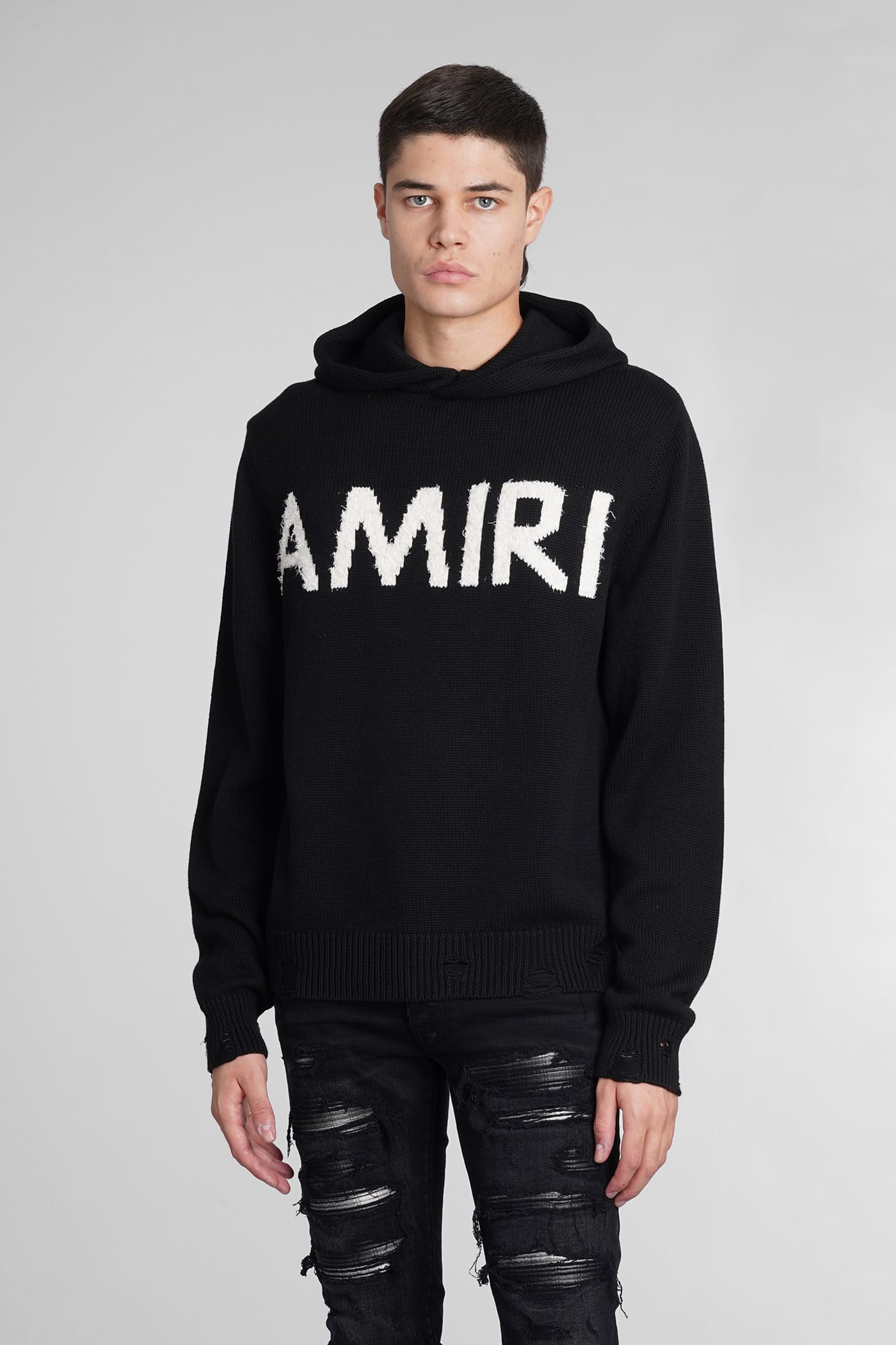 AMIRI Knitwear In Black Cotton