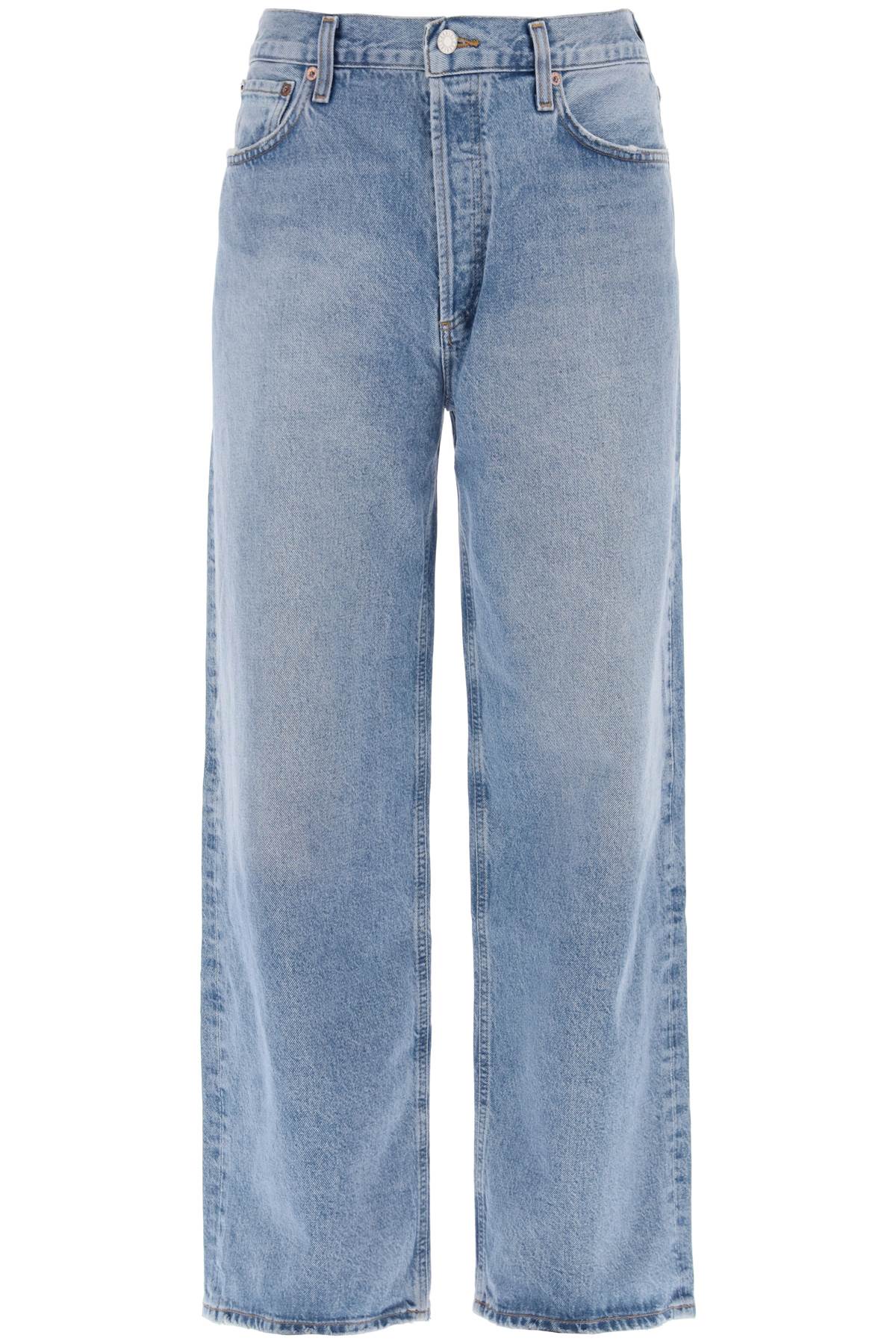 Shop Agolde Low-slung Baggy Jeans In Libertine (blue)