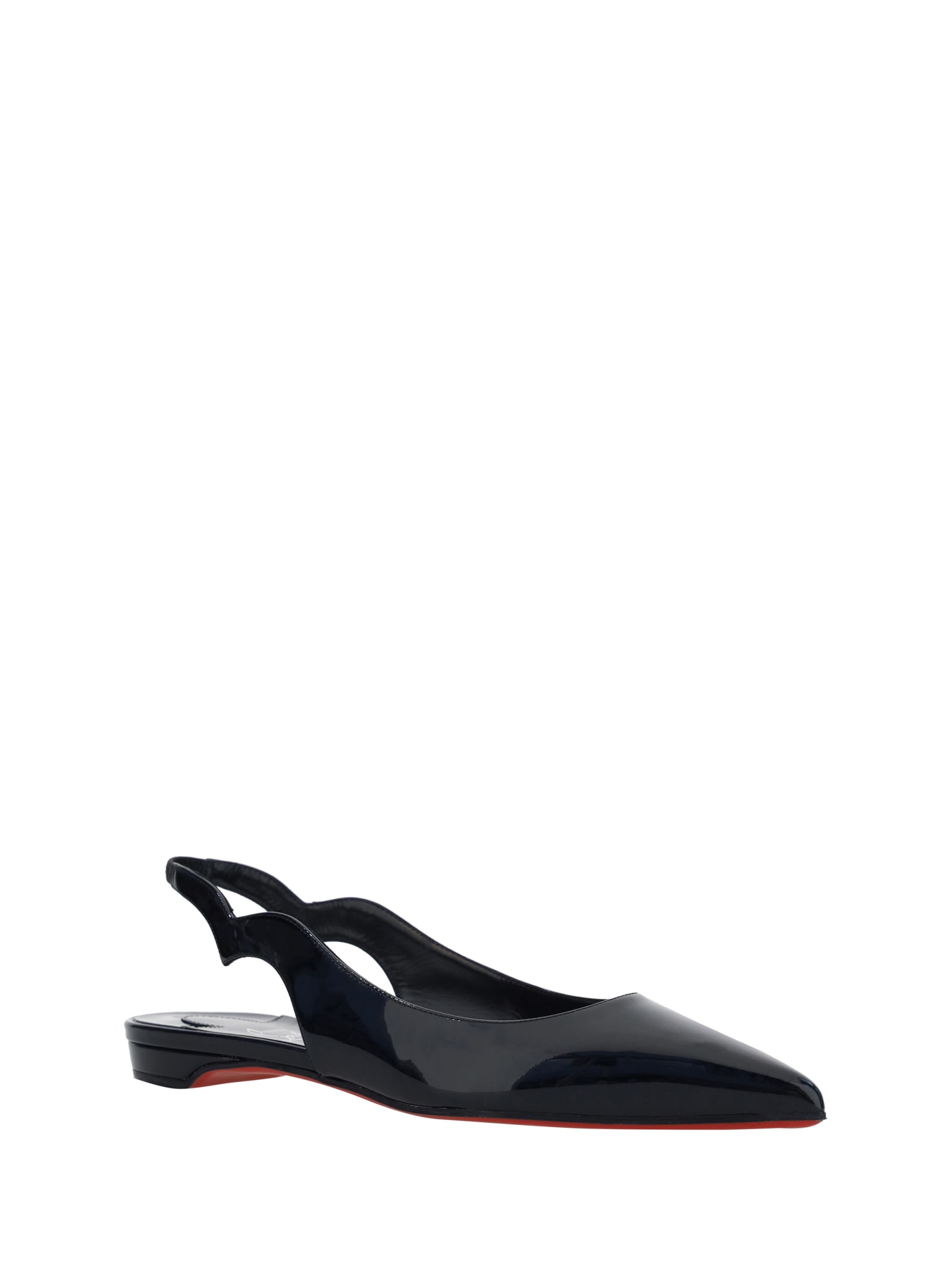 Shop Christian Louboutin Hot Chickita Ballerinas In Lin Black