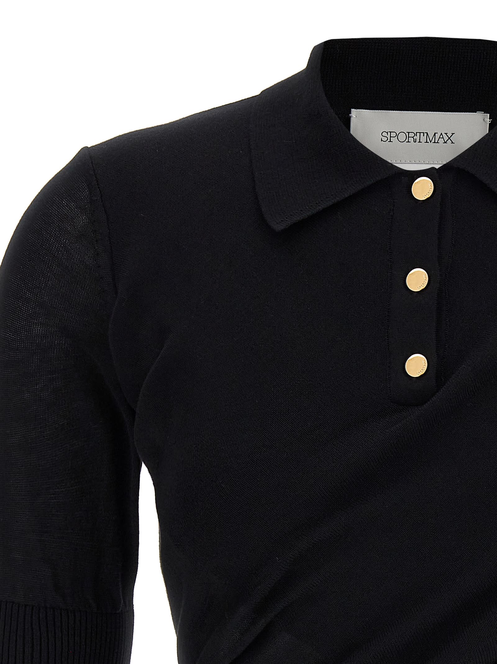 Sportmax Black Shaker Top In Black