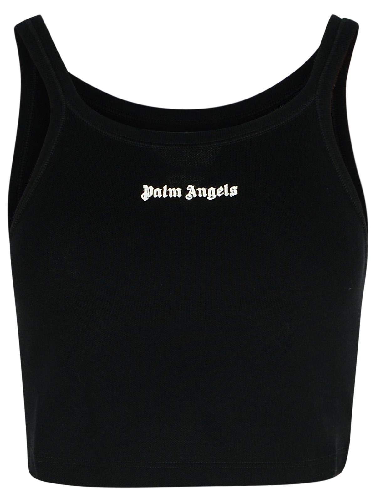 Shop Palm Angels Black Cotton Top