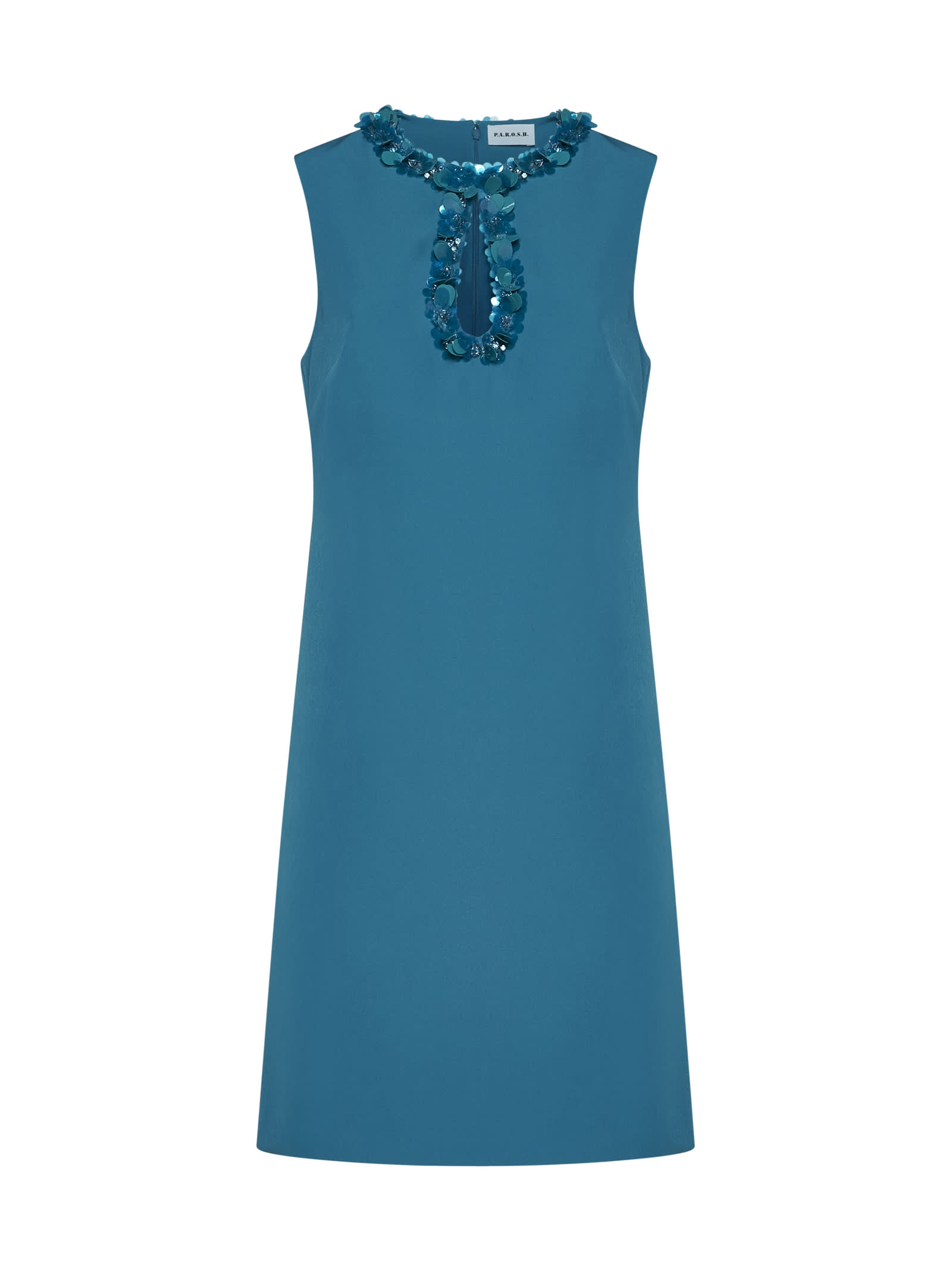 Shop P.a.r.o.s.h Dress In Turquoise