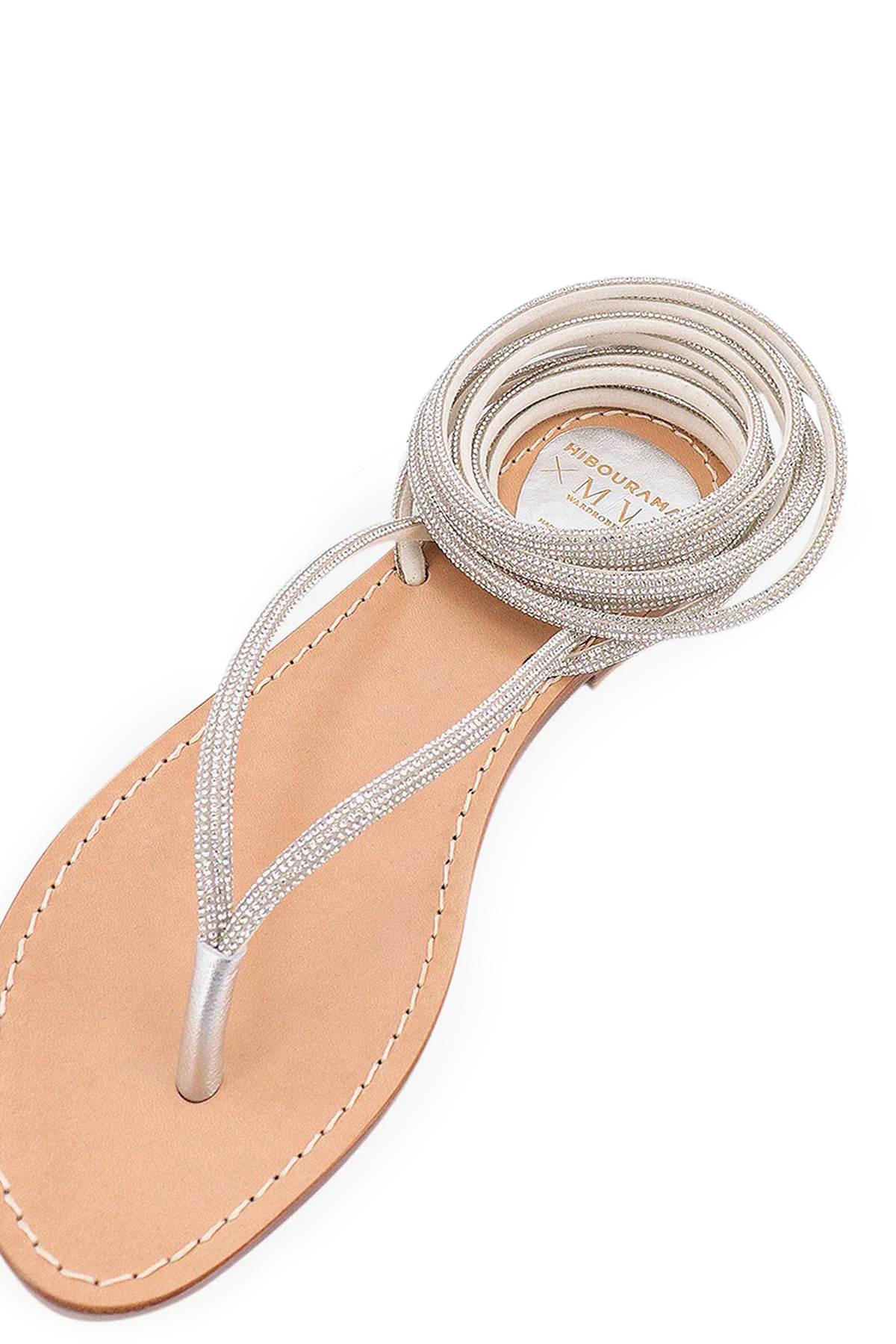 Shop Mvp Wardrobe Diamond Sandals In Crystal (silver)
