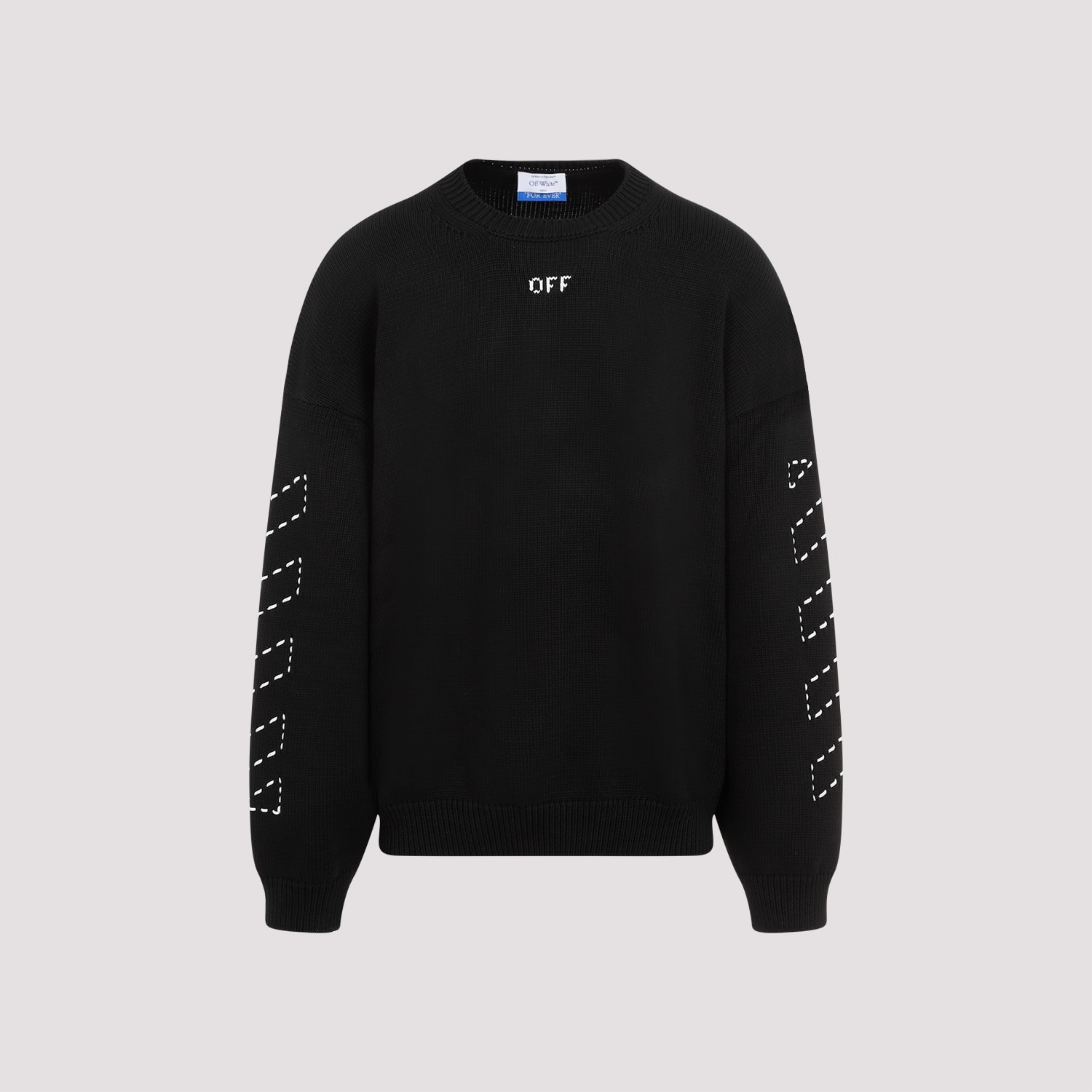 Shop Off-white Stitch Arrow Diags Pullover In Black