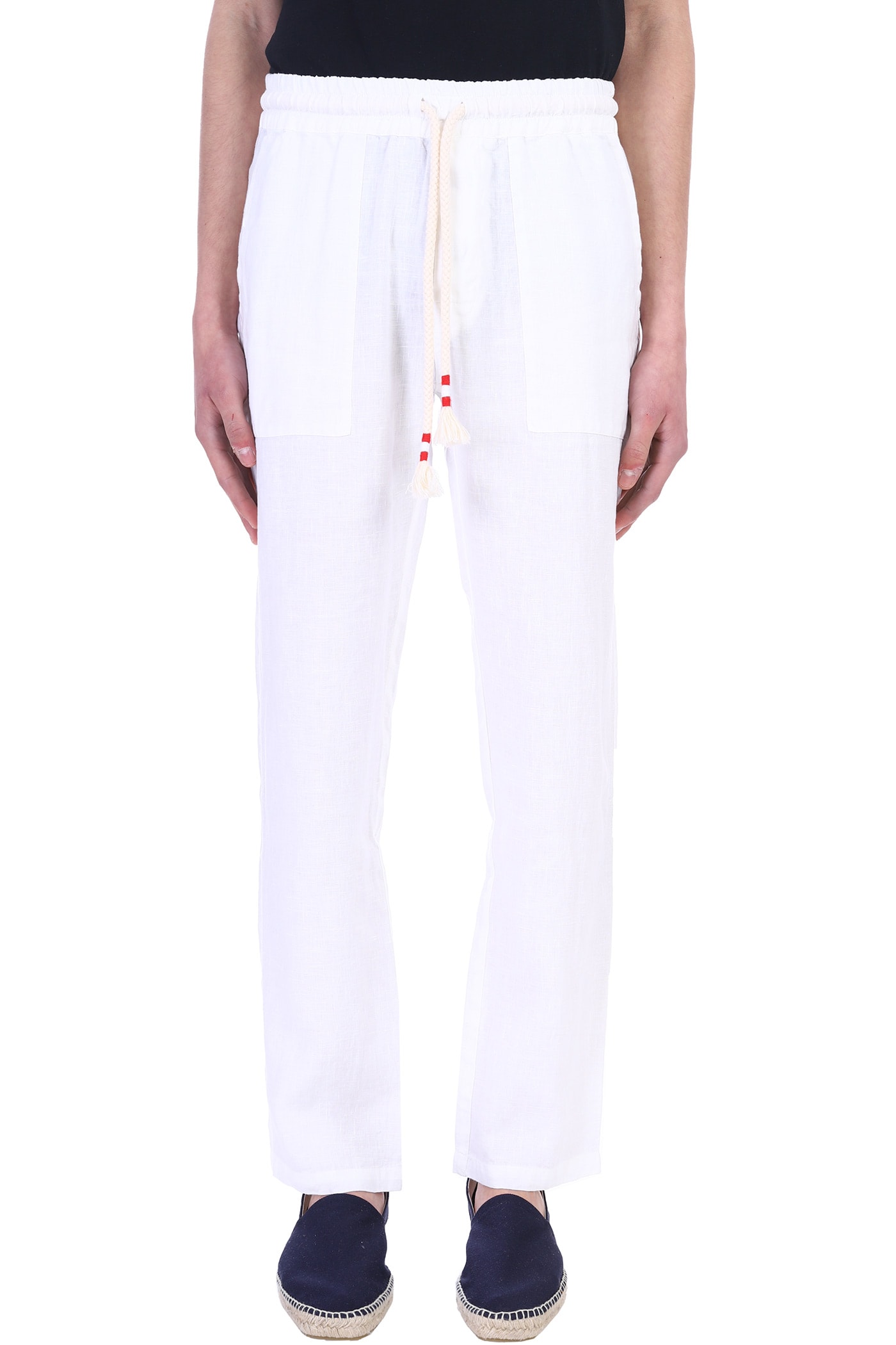 MC2 Saint Barth Pants In White Linen