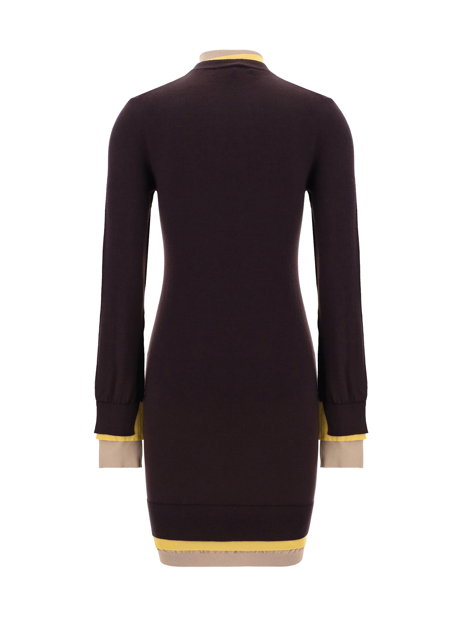 Shop Fendi Mini Dress In Aubergine