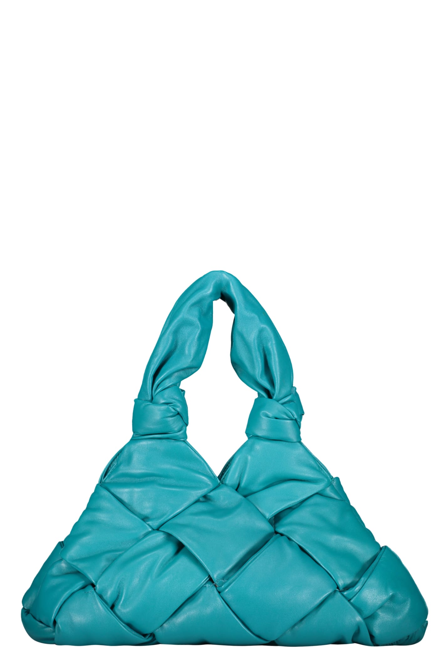 Shop Bottega Veneta Padded Lock Leather Shoulder Bag In Green