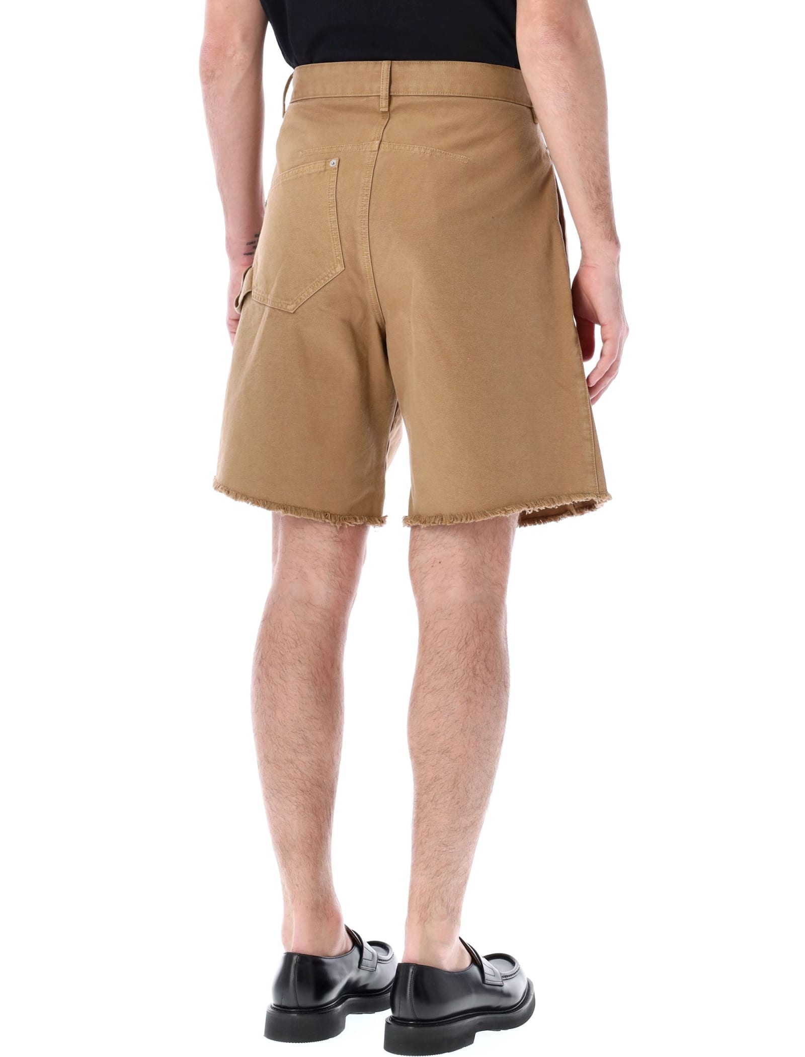 Shop Jw Anderson Twisted Workwear Shorts In Beige