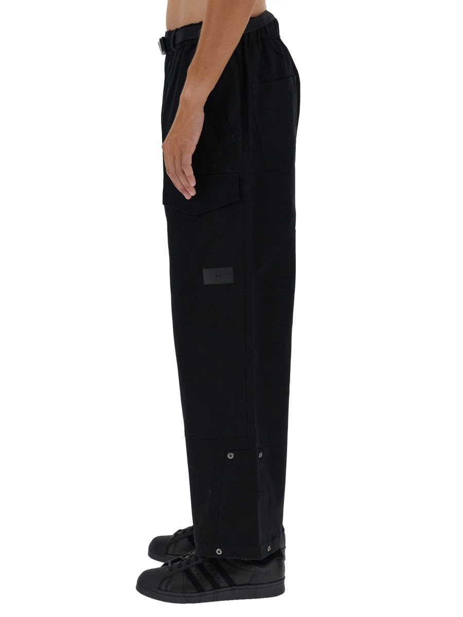 Shop Y-3 Belted Pants In Black