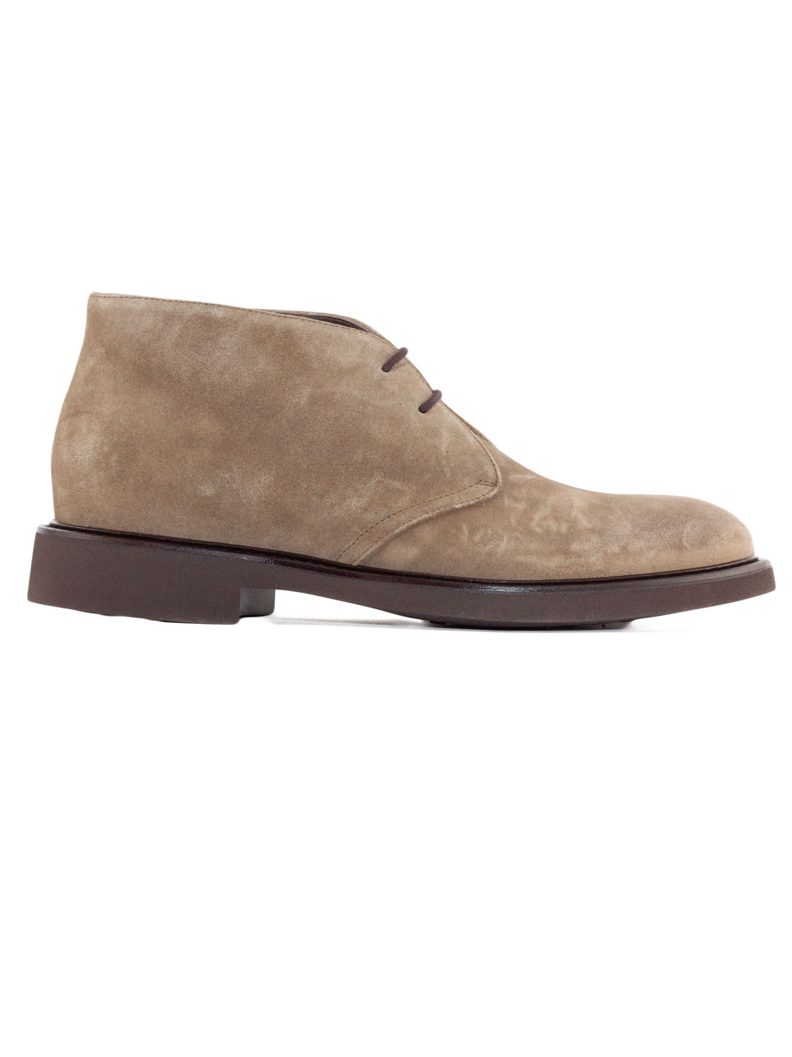 DOUCAL'S BEIGE MINK SUEDE ANKLE BOOT 