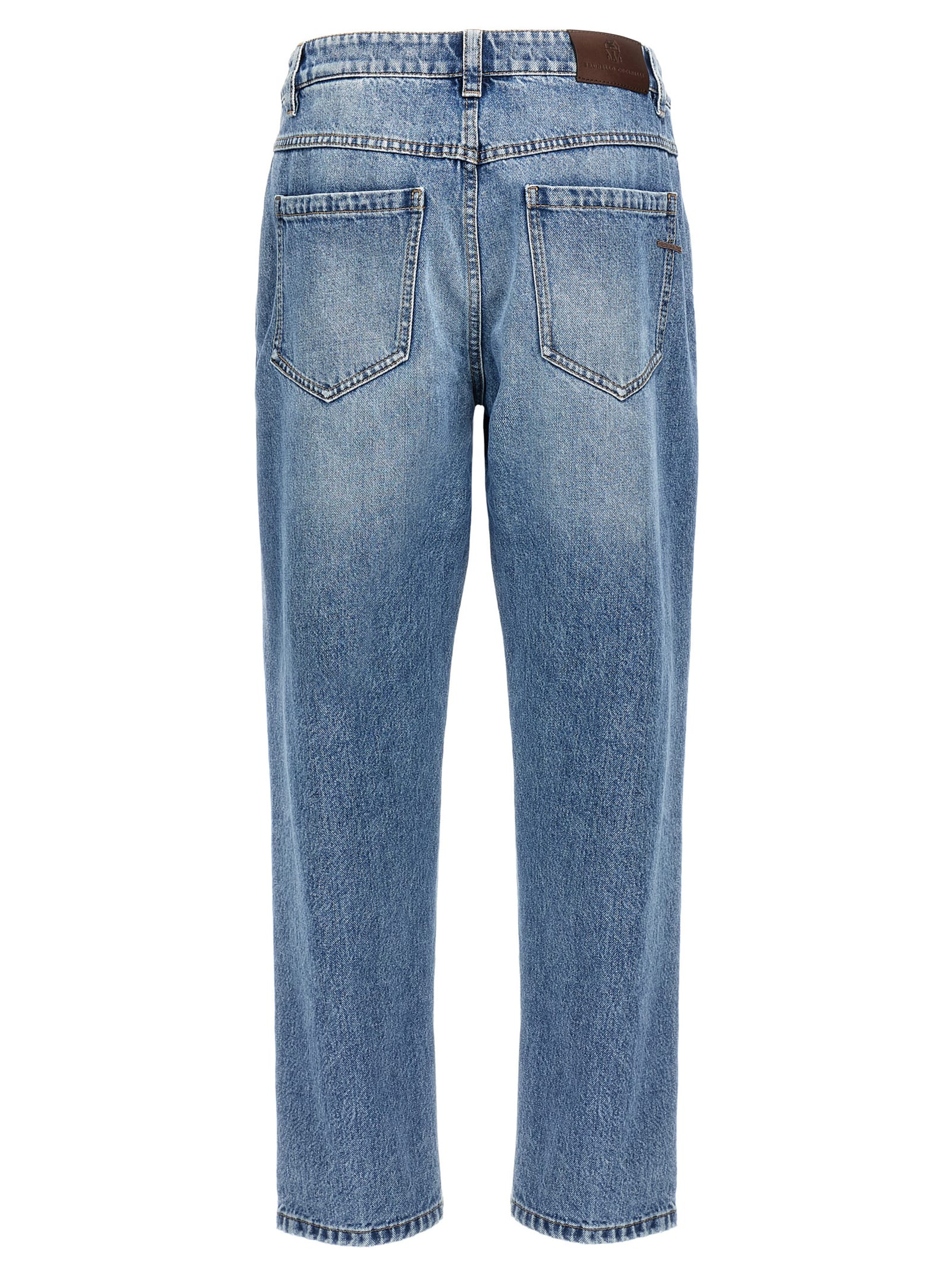 Brunello Cucinelli Distressed-effect Denim Jeans In Blue