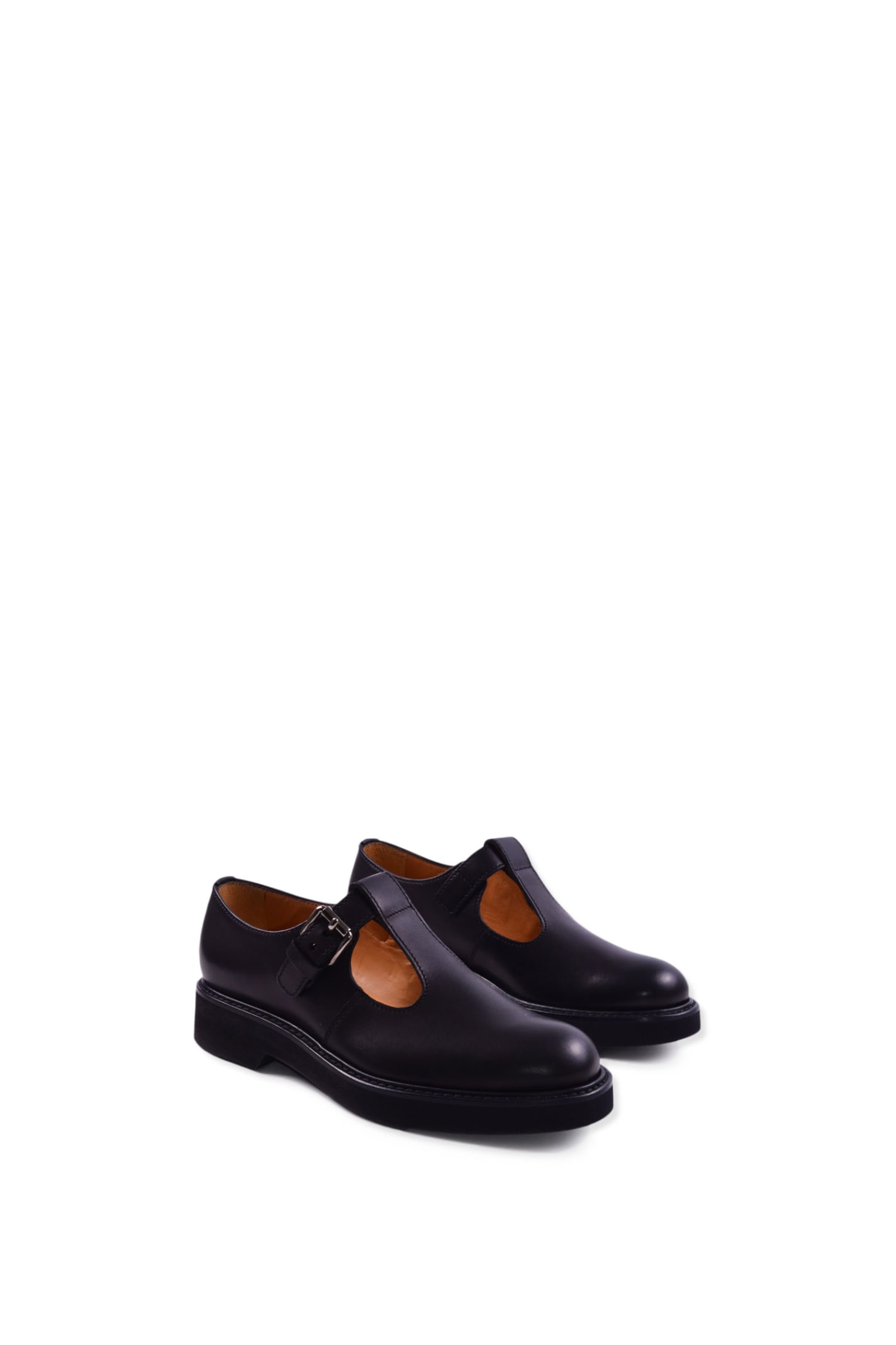 Shop Church's Leather Sandals With Buckle In Black