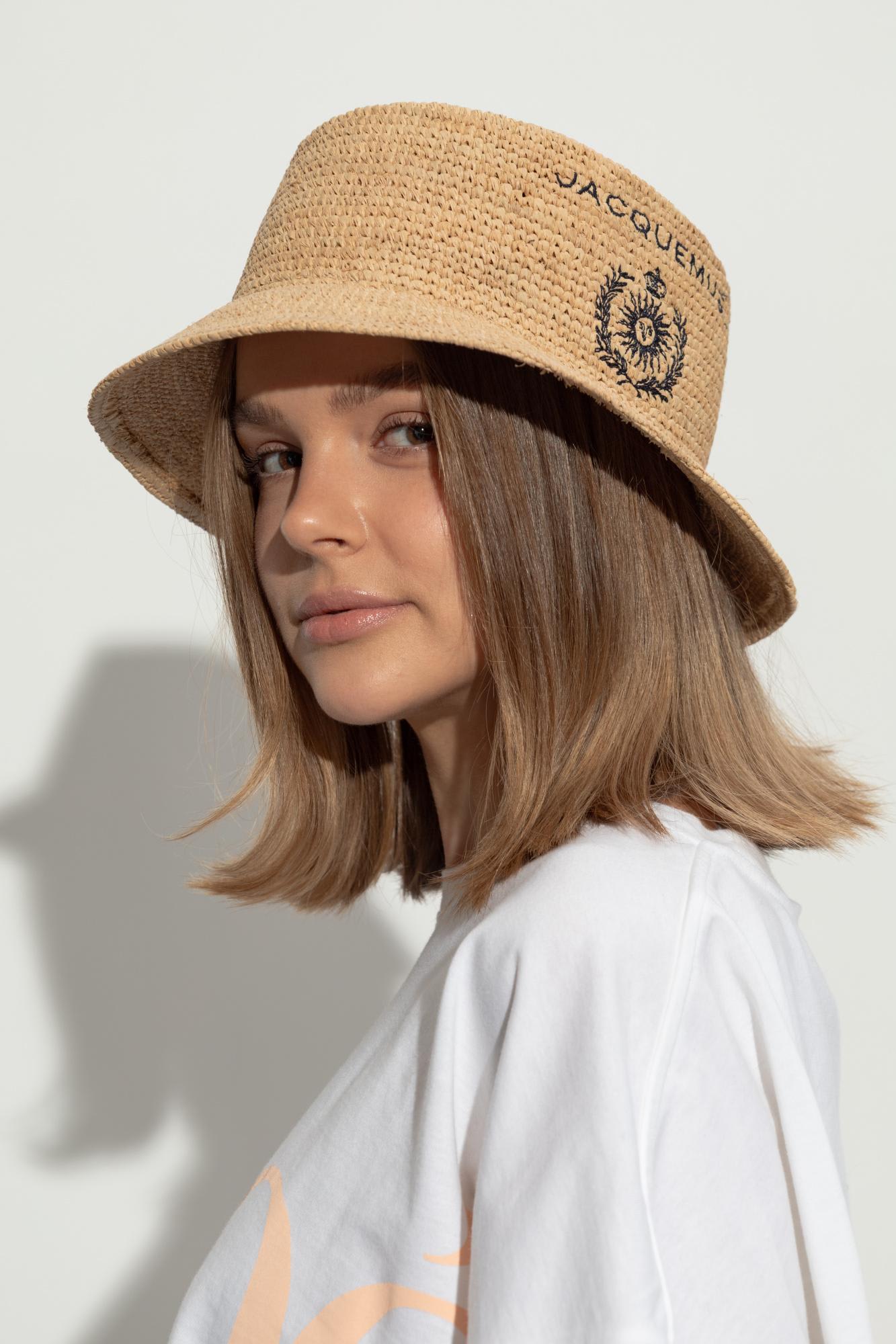 Jacquemus Hat With Logo In Beige