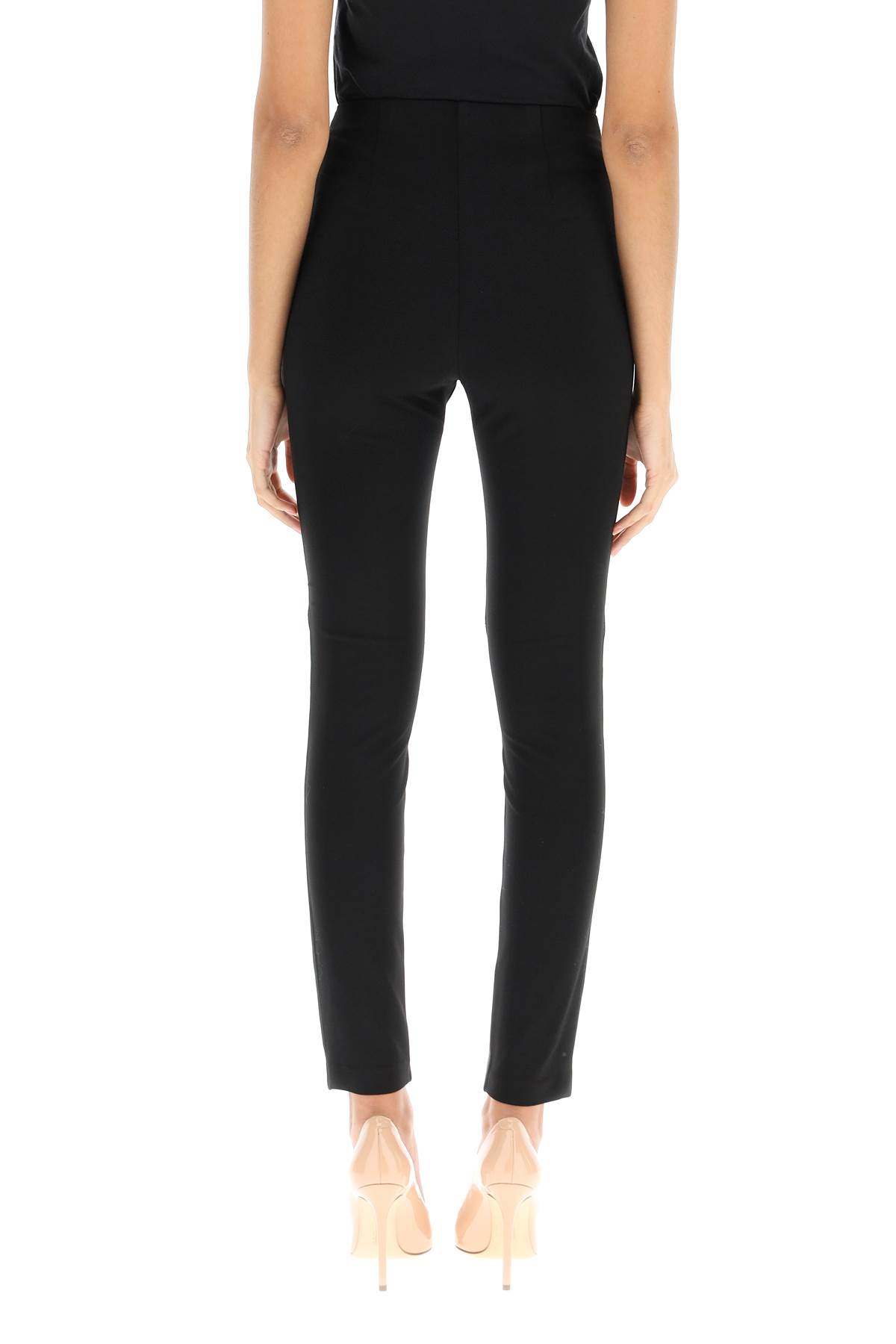 Shop Guess By Marciano Leather And Jersey Leggings In Jet Black A996 (black)