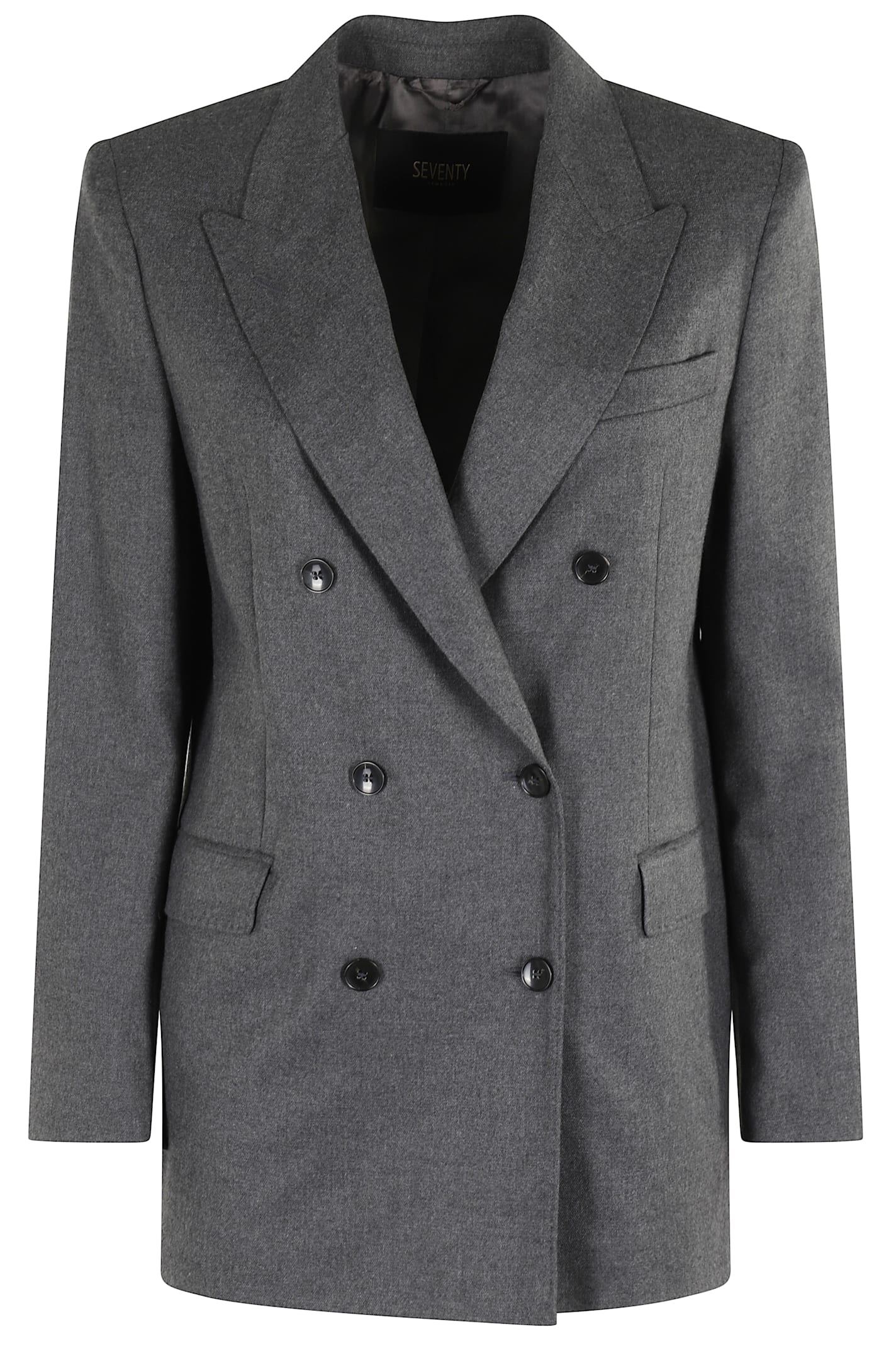 Seventy Double-breasted Blazer In Gray