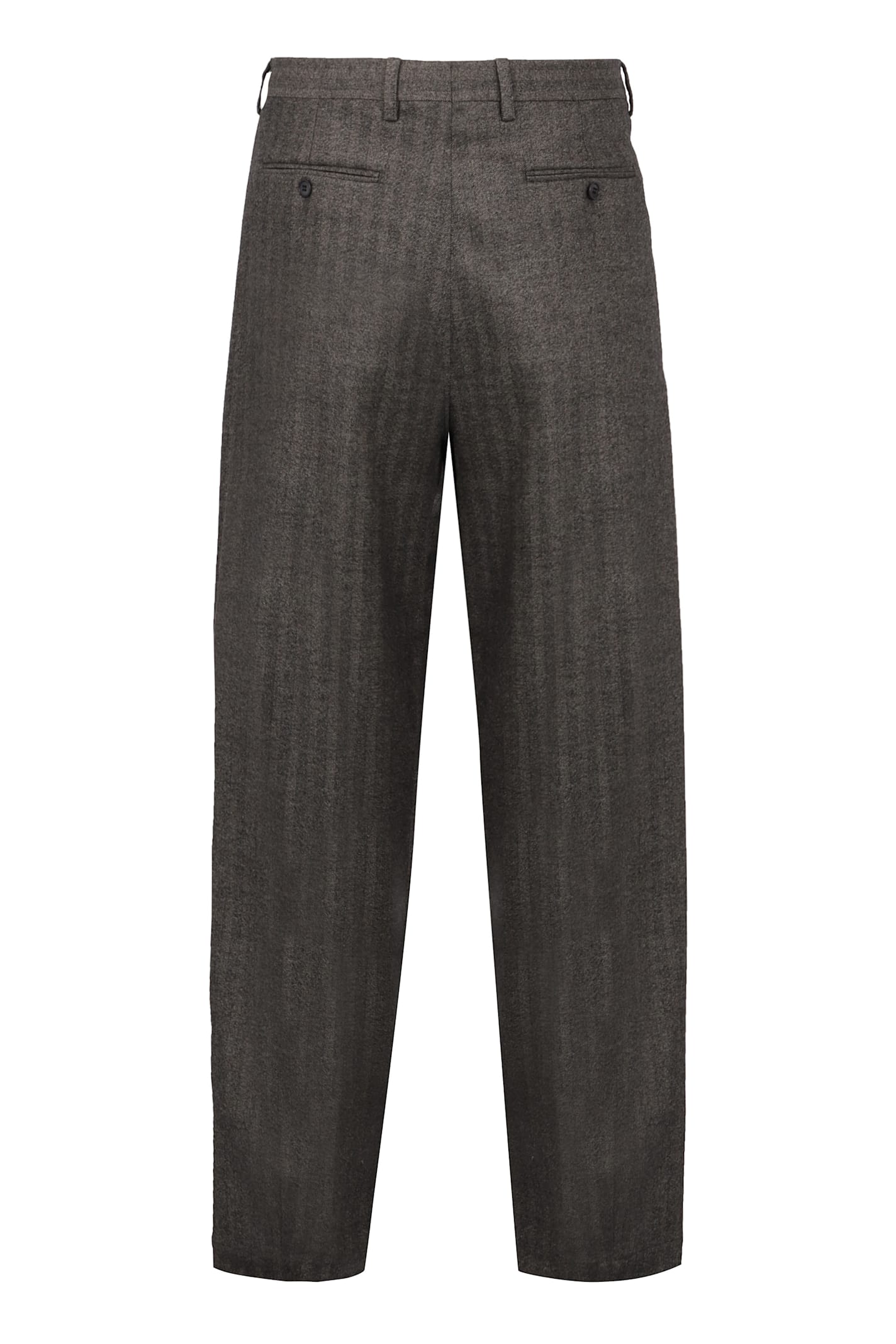 Giorgio Armani Men's Virgin Wool Trousers In Brown