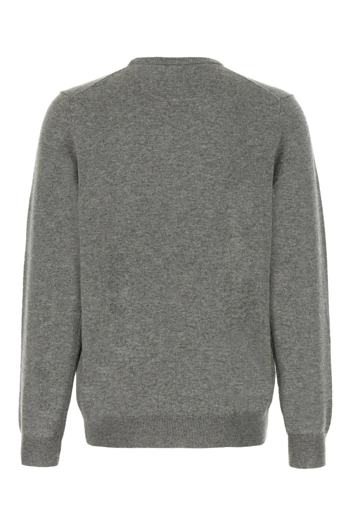 Shop Polo Ralph Lauren Melange Grey Wool Sweater In Greyheather