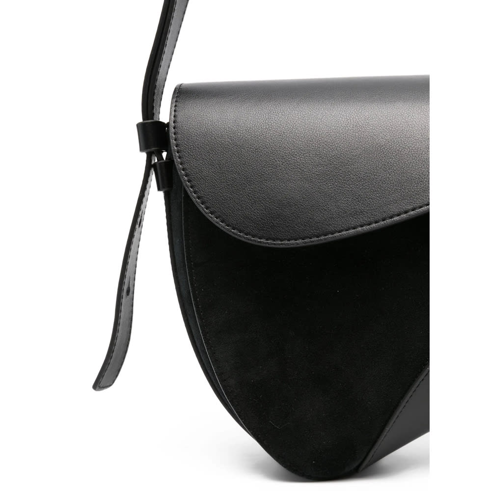 Neous Leather Shoulder Bag In Black