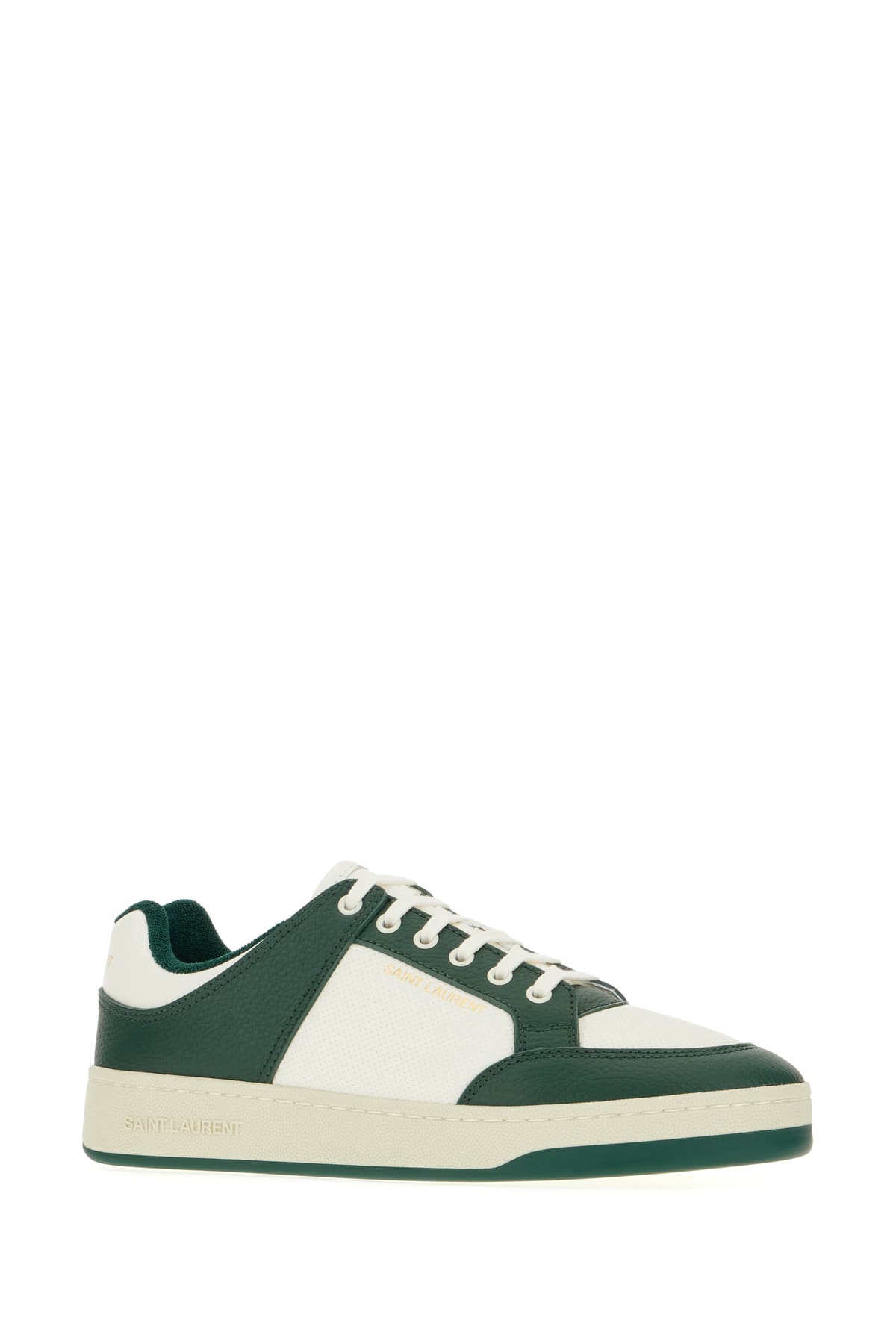 Shop Saint Laurent Two-tone Leather Court Sl/61 Sneakers In 6379